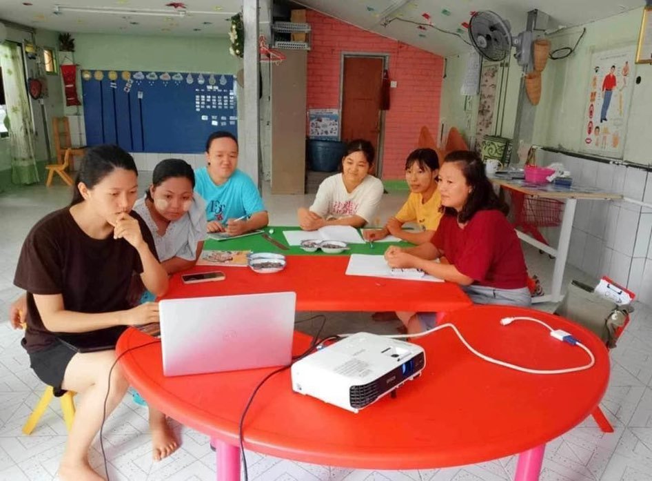 We are incredibly grateful that the internet is still working so that our teachers and assistants at Joshua School can continue with their training to make the lives of the children God has placed in their care better each day. As the children improv