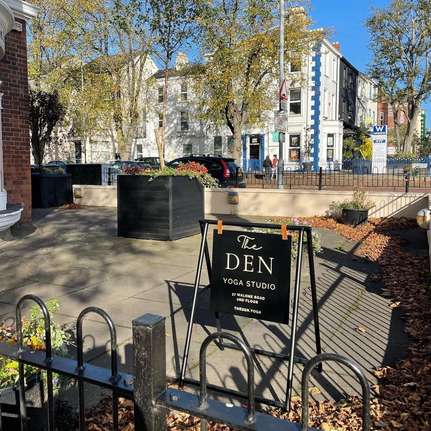 Entrance: The Den Yoga Studio, 37 Malone Road, Belfast