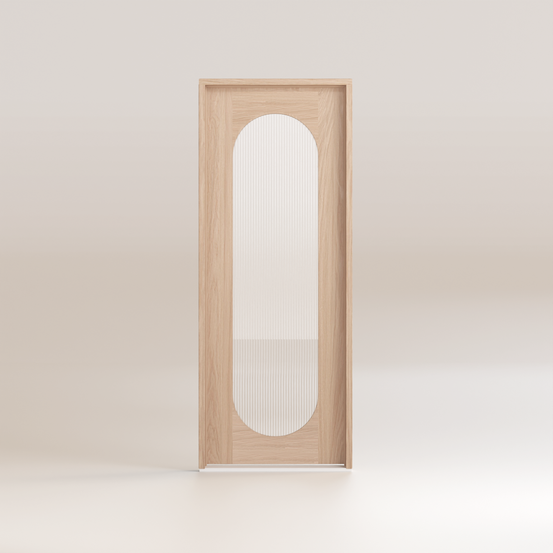 Zaya - Glass/Oak Entry Door Kit Single