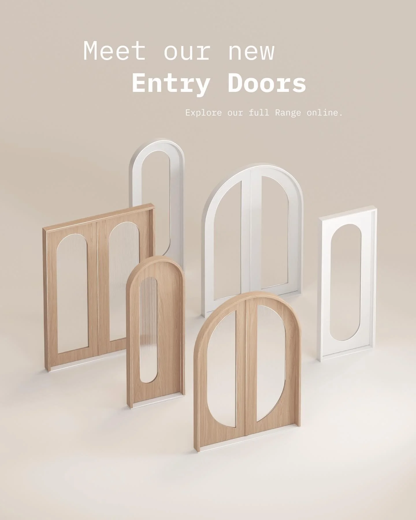 Our new Entry Door Range &mdash; available in either Solid American Oak or Premium Solid Core. These doors combine strength, style and timeless appeal.

Choose from various Engraved styles and Glass Inserts option&rsquo;s - such as Plain, Reeded, or 