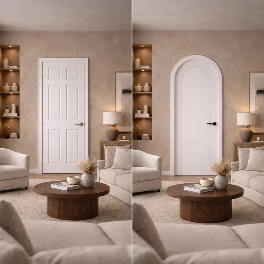 Same room. Different door. 🚪✨

Proof that the right door can transform a space.

Our Saba Arch Internal Door softens the space, adds character, and instantly elevates the room.

#Interiordoors #interiordetails #internaldoors #interiorstyling