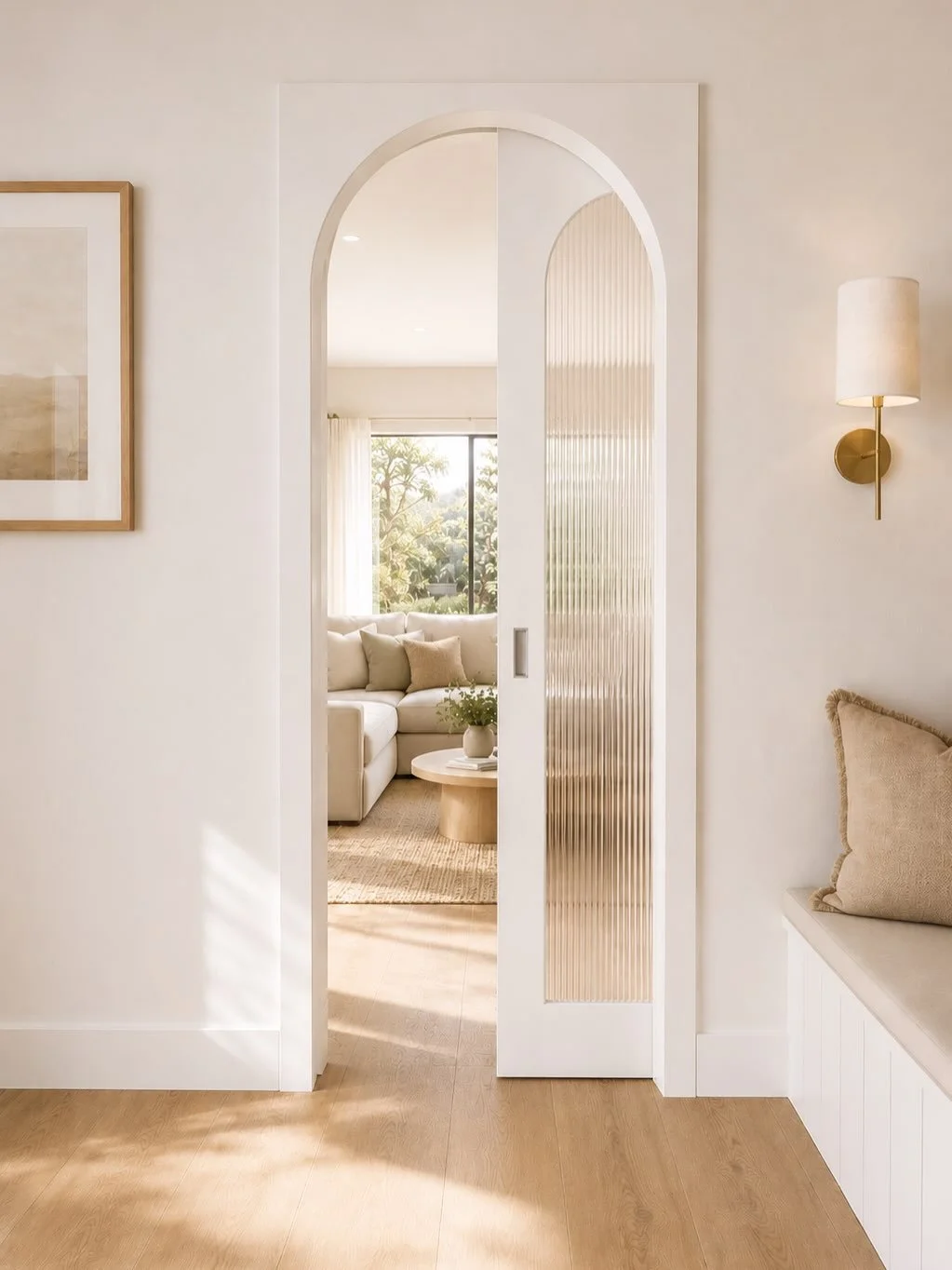 Which do you prefer - Reeded or Satinlite?   Picture 1 = Reeded
Picture 2 = Satinlite 

Two ways to let the light in while keeping your privacy. 

Cavity sliding doors that disappear into the wall and make every room feel bigger. ✨

Drop your pick be