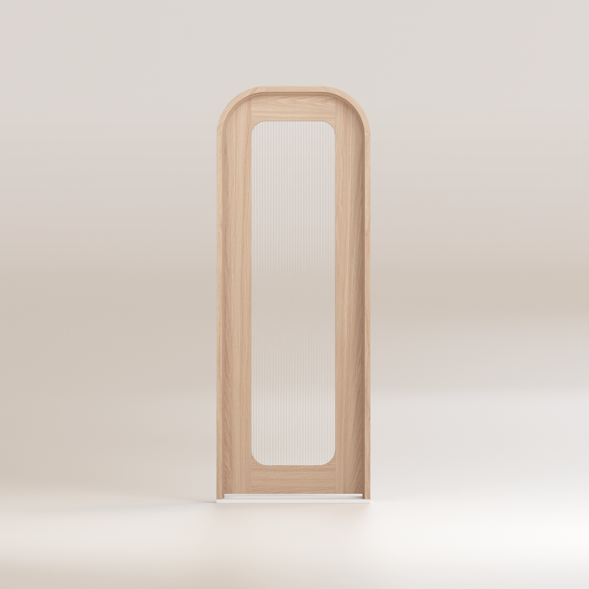Vali - Glass/Oak Full Round Entry Door Kit Single