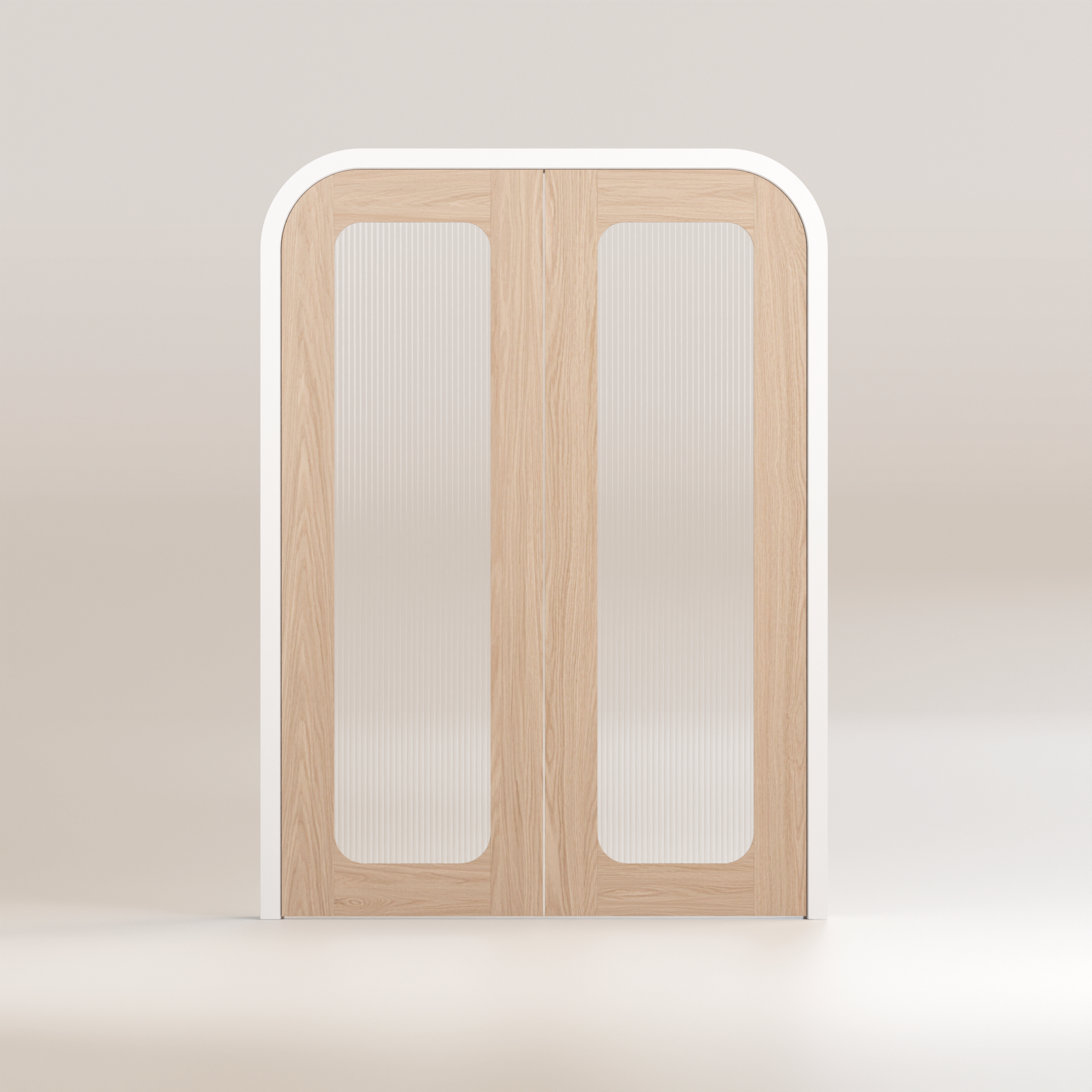 Vali - Internal Double Oak/Glass Full Round Door Kit