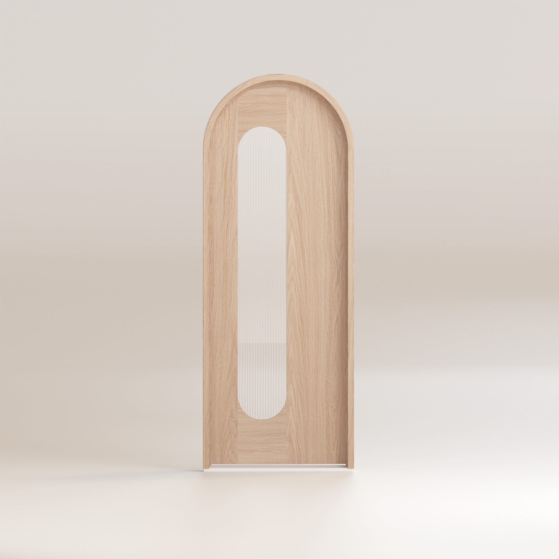Arlo - Glass/Oak Arch Entry Door Kit Single