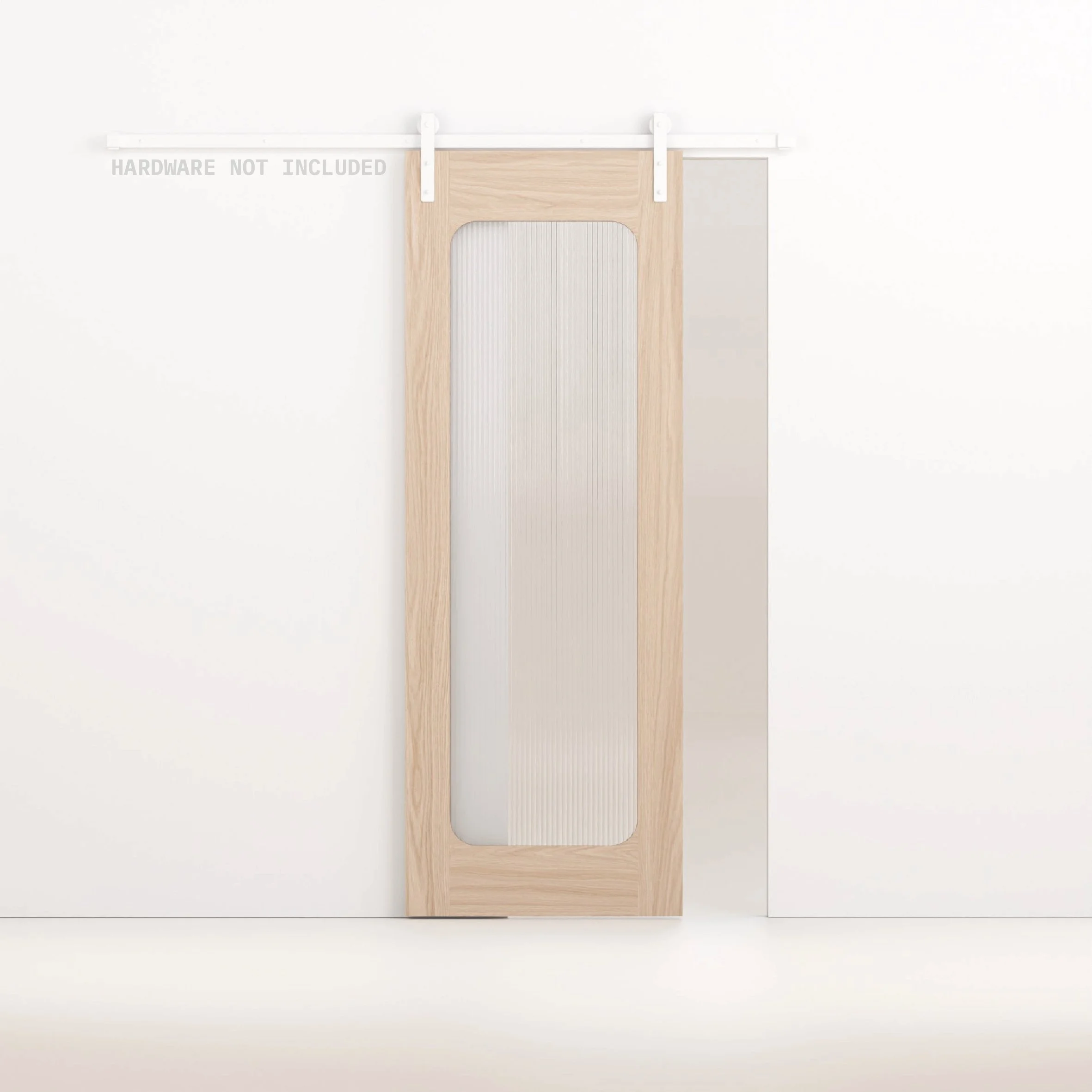 Vali - Glass/Oak Square Barn Door (Door Only)