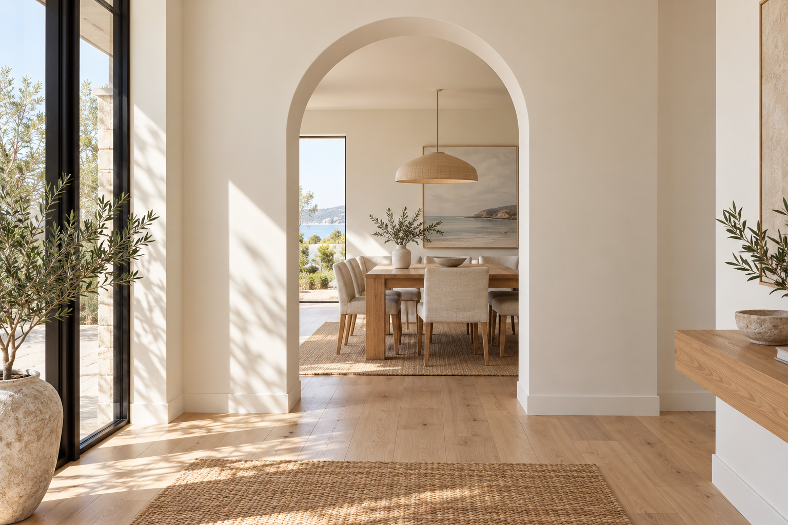 Elegant semicircular archway in coastal home.png