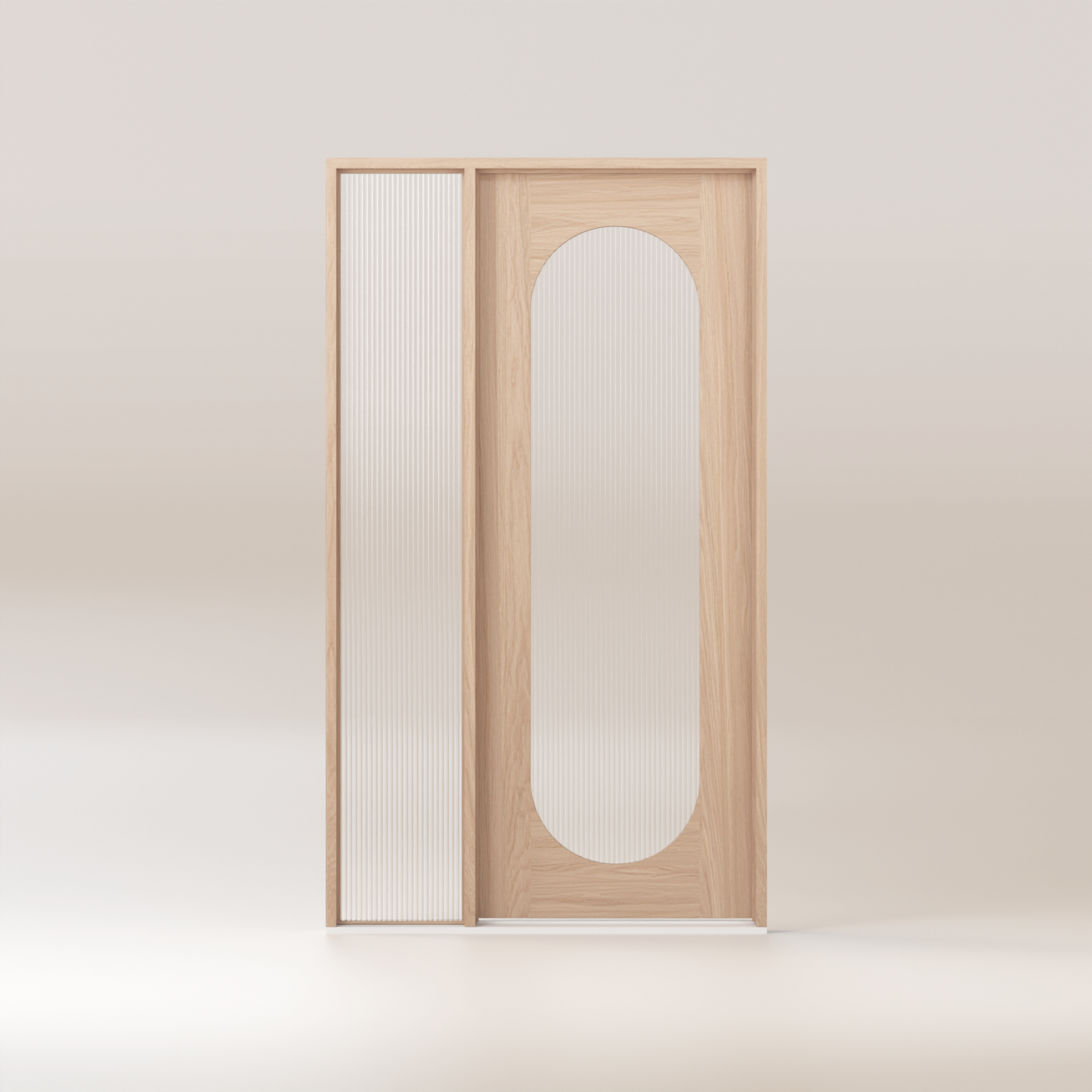Zaya - Glass/Oak Entry Door Kit Single + Sidelight (Left)
