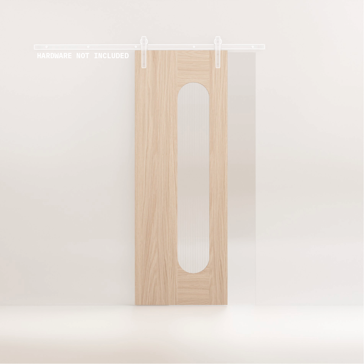 Arlo - Glass/Oak Square Barn Door (Door Only)