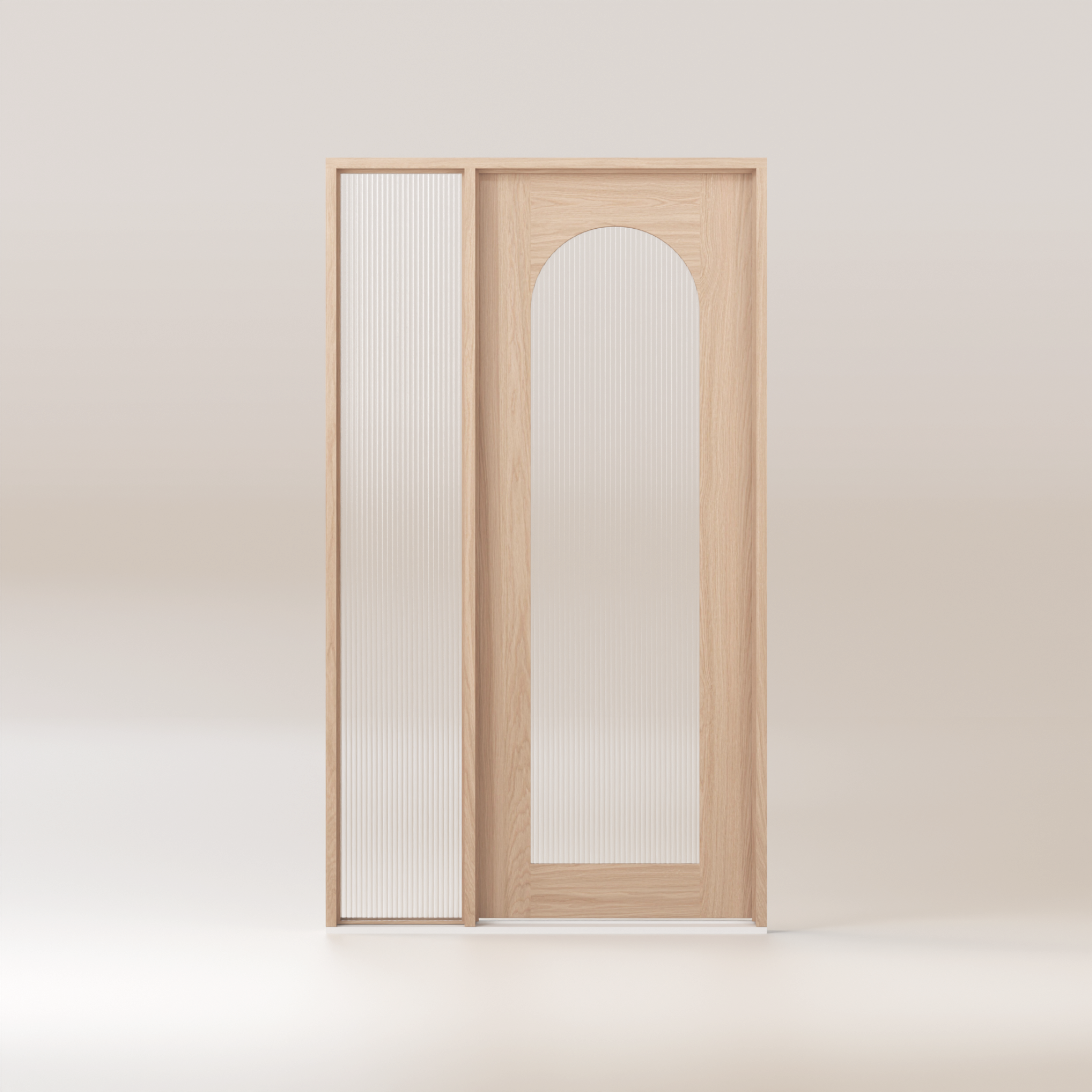 Saba - Glass/Oak Entry Door Kit Single + Sidelight (Left)