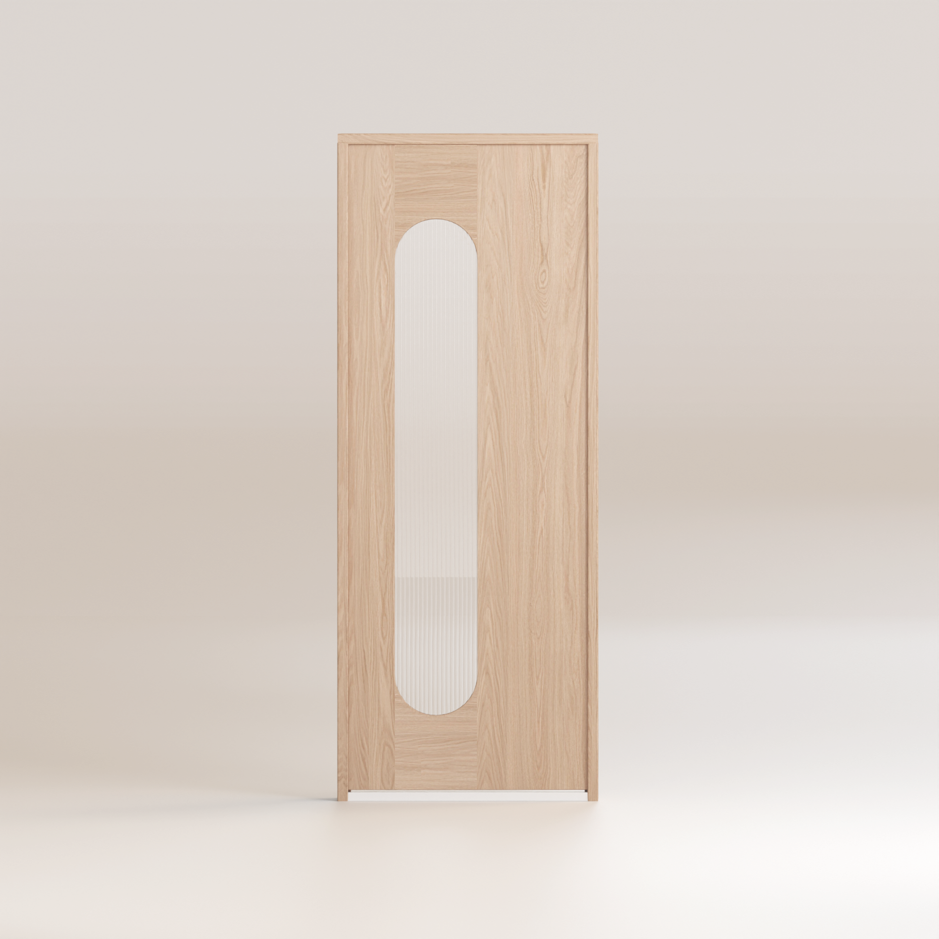 Arlo - Glass/Oak Entry Door Kit Single