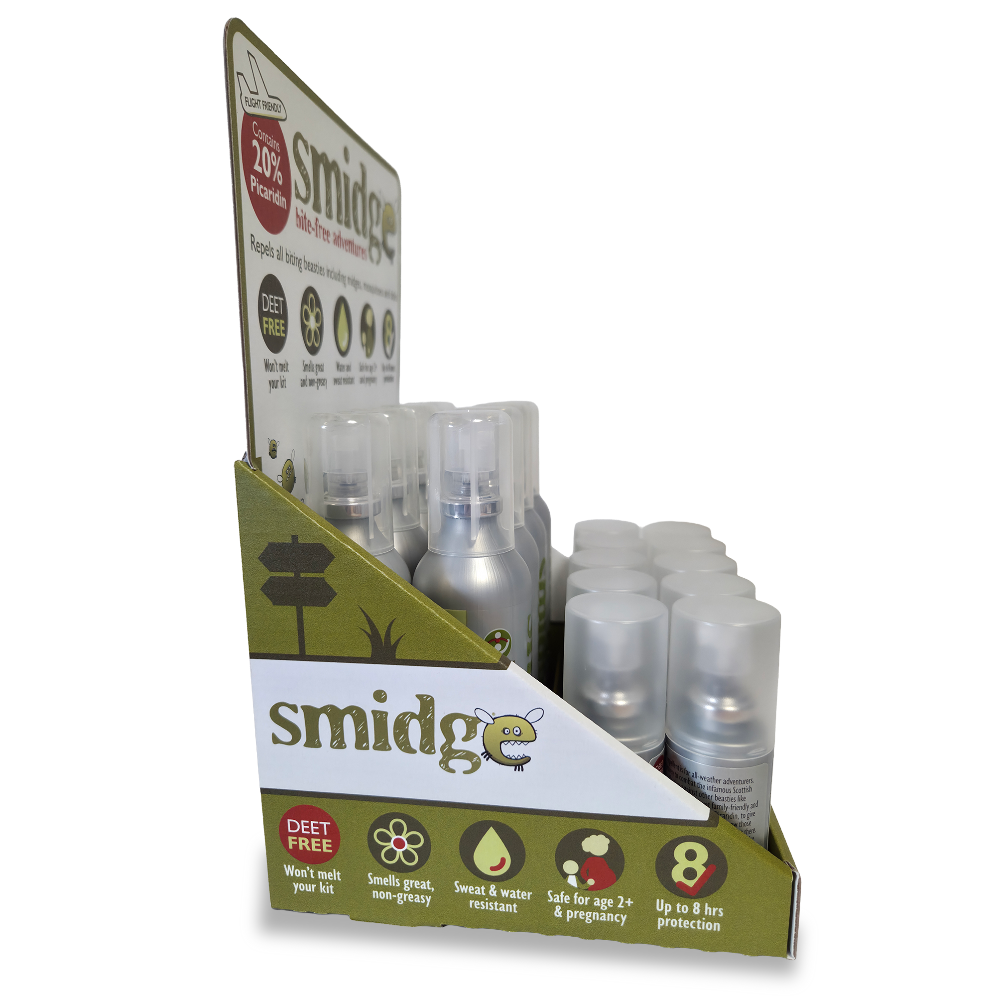 Smidge 75ml and 30ml counter display unit