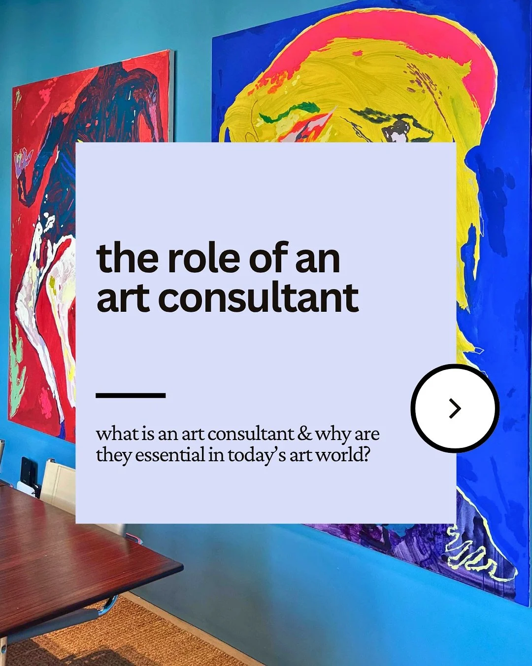 &bull; INTERVIEW &bull; 
Ever wondered what an art consultant does? 

Art consulting is an often misconceived occupation - the nature of the role can be ambiguous

While art consulting is core to my profession, different art consultants can &amp; do 