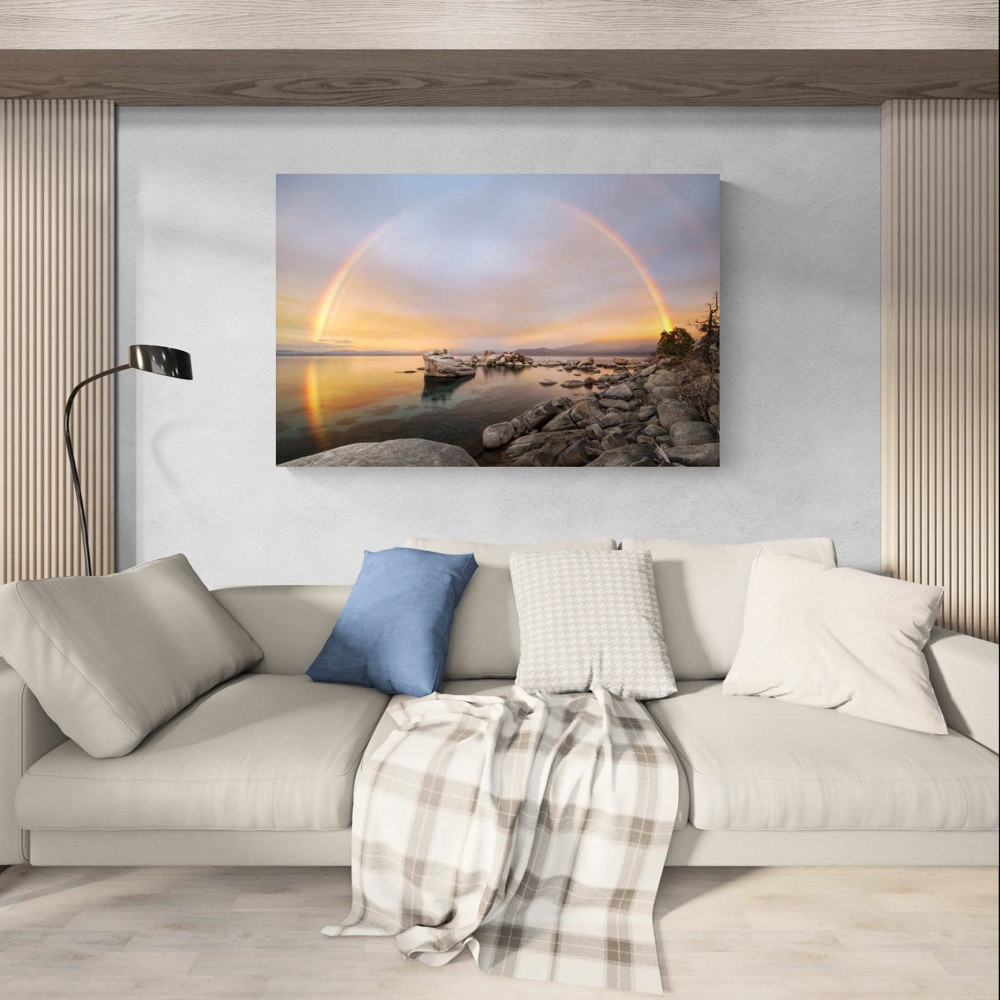 Comfy sofa next to feature wall.jpeg