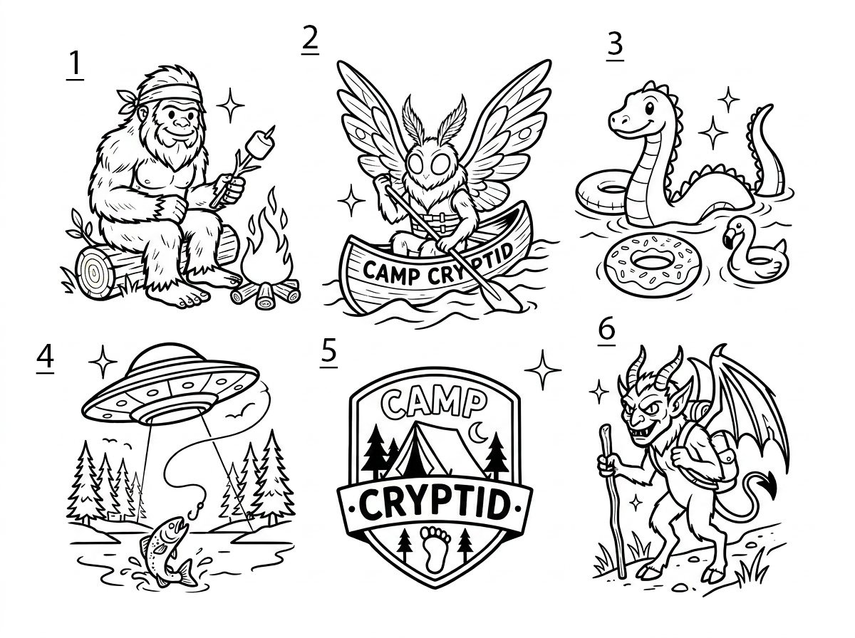 Cryptid camp 2  (All $80 Outlines)
