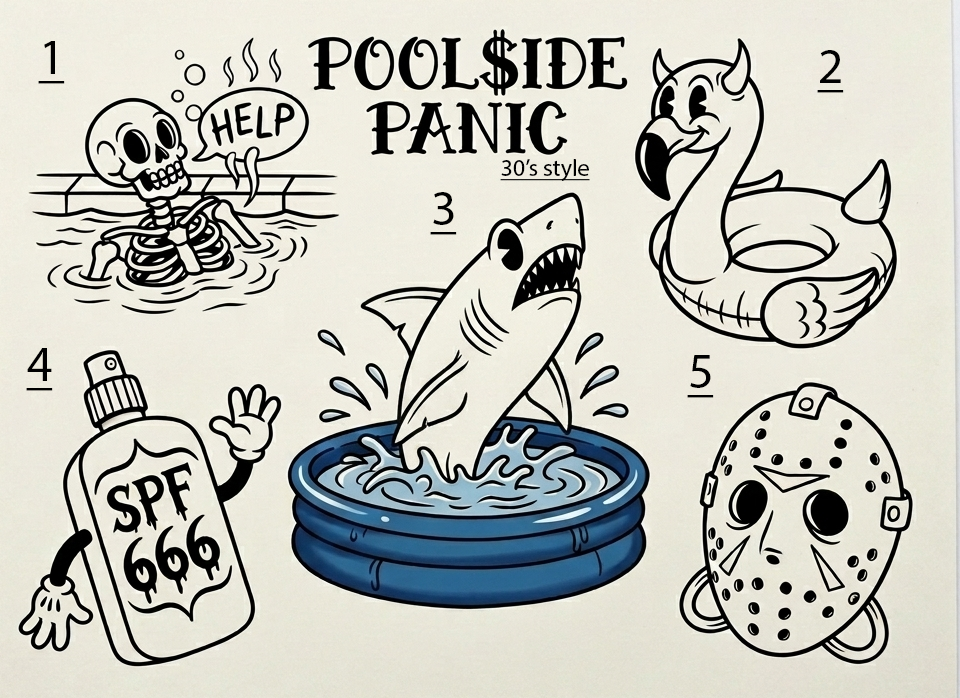 Pool Panic 1  (All $80 Outlines)