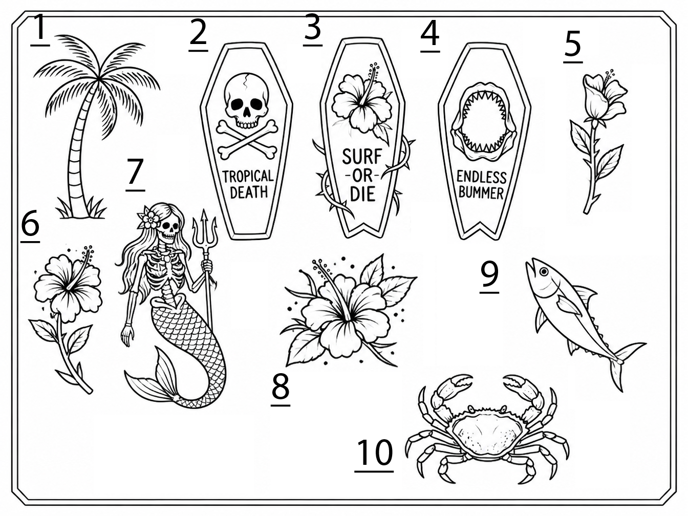 Goth Beach 2  (All $80 Outlines)