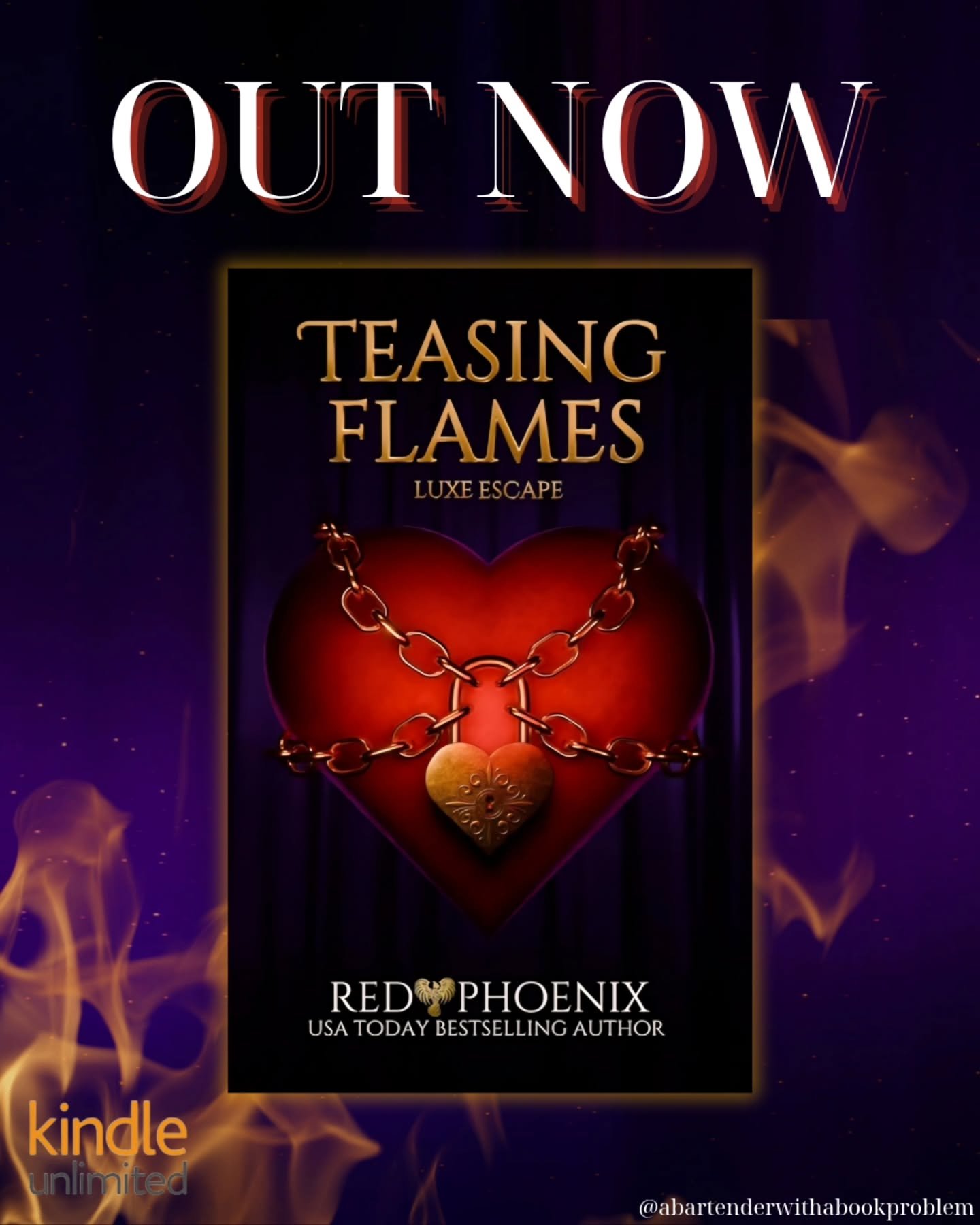 OUT NOW: ❤️&zwj;🔥Teasing Flames ❤️&zwj;🔥 By Red Phoenix 

Luxe Escape: Book 1of 2 

➡️ AVAILABLE ON KINDLE UNLIMITED ⬅️ 

BLURB: 📚 

Welcome to the Luxe Escape where pleasure is the goal, release follows restraint, and the power of surrender can c