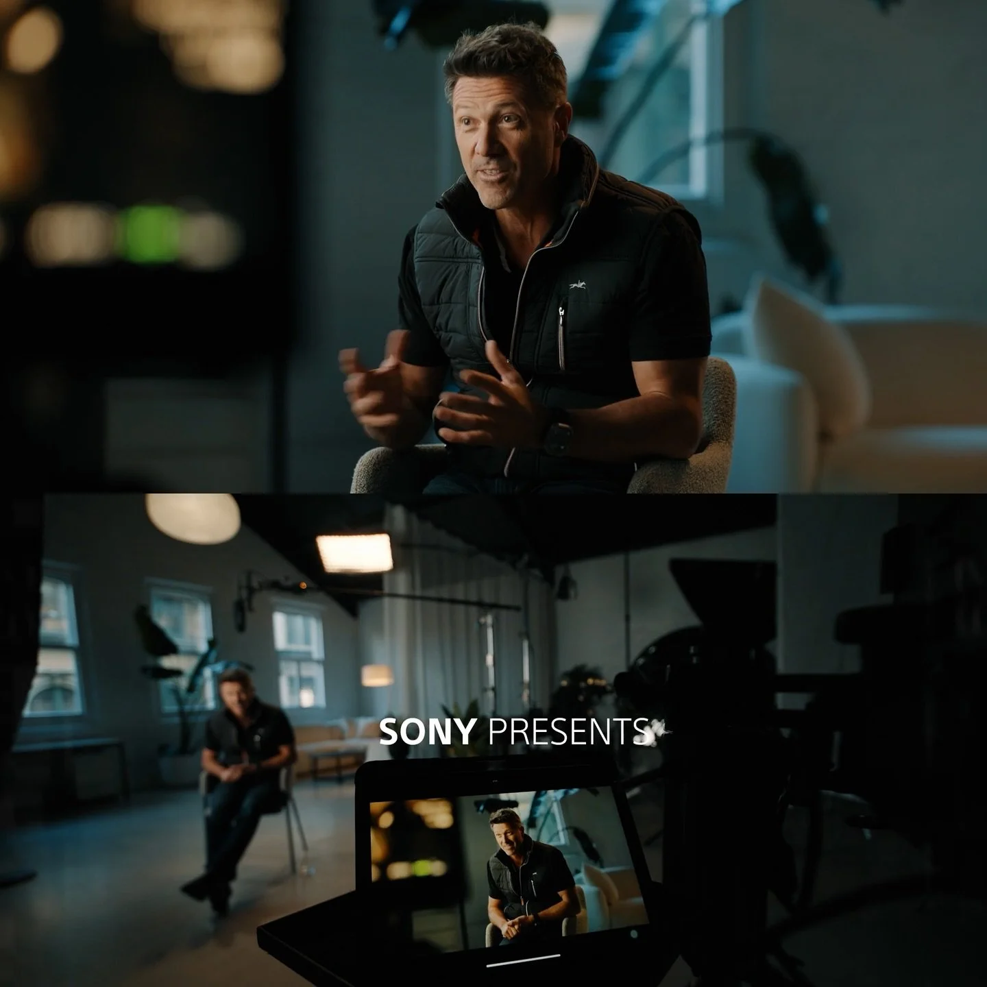 Some frames from a recent from an interview setup for a @the.storyco collaboration production with @sonyalpha.anz 

Producer: @belindajinnes 
DP&rsquo;s: @pepedehoyos &amp; @daryl.j.wong 
Gaffer: 🕺
LX assist: @annemarie_groves