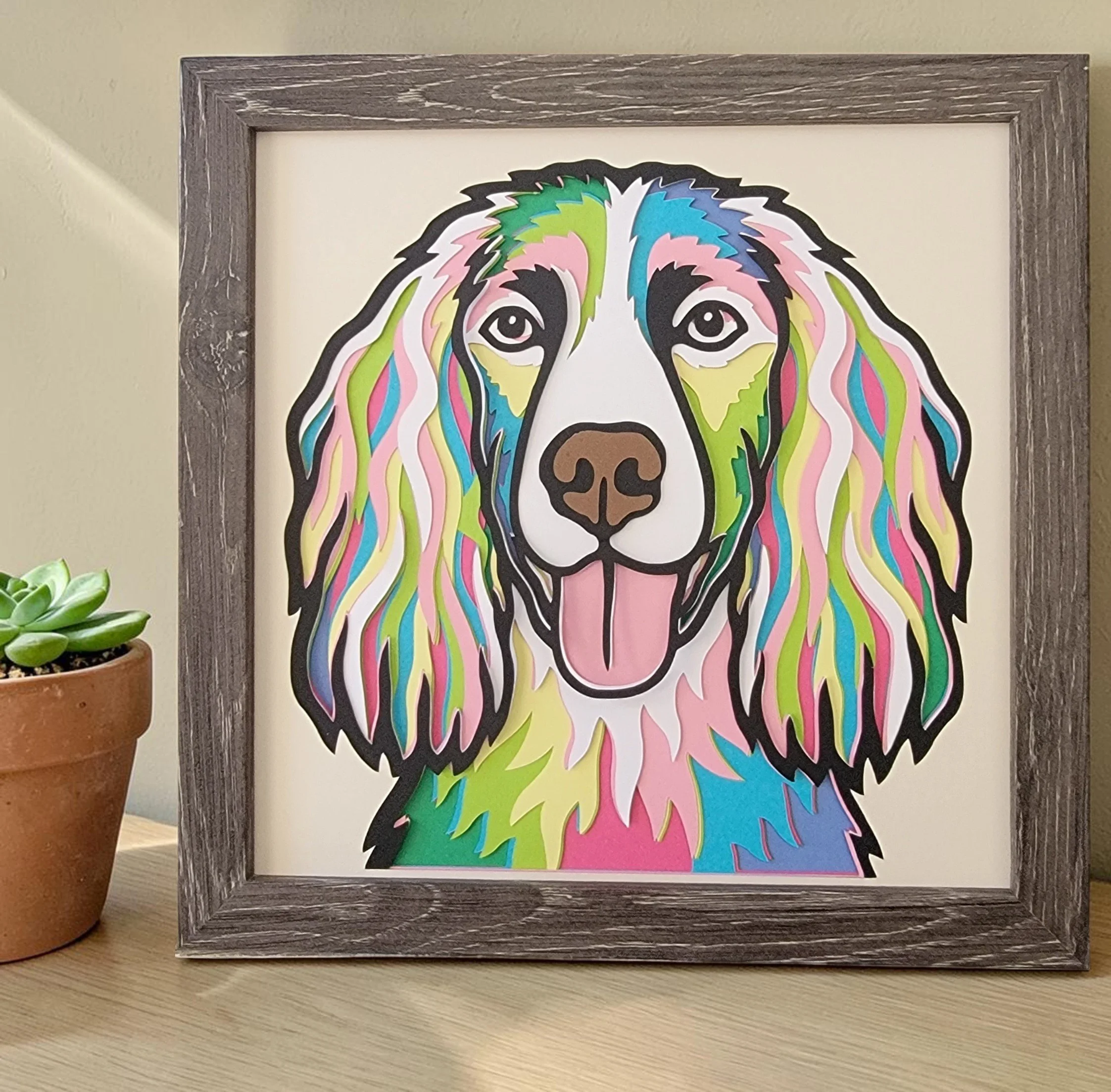 Springer Spaniel Grey Frame with Plant.jpg