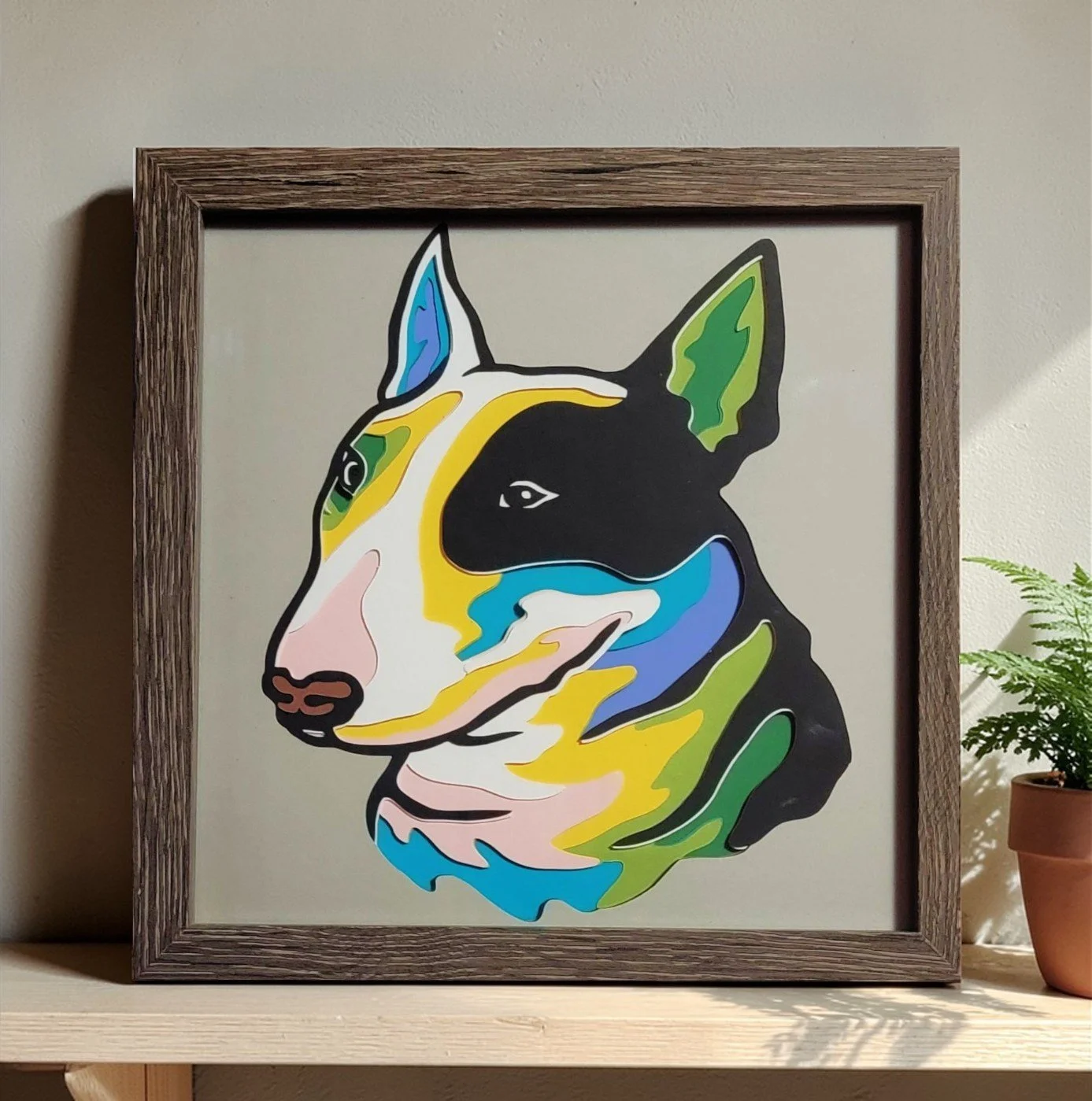BULL TERRIER GREY FRAME WITH PLANT.jpg