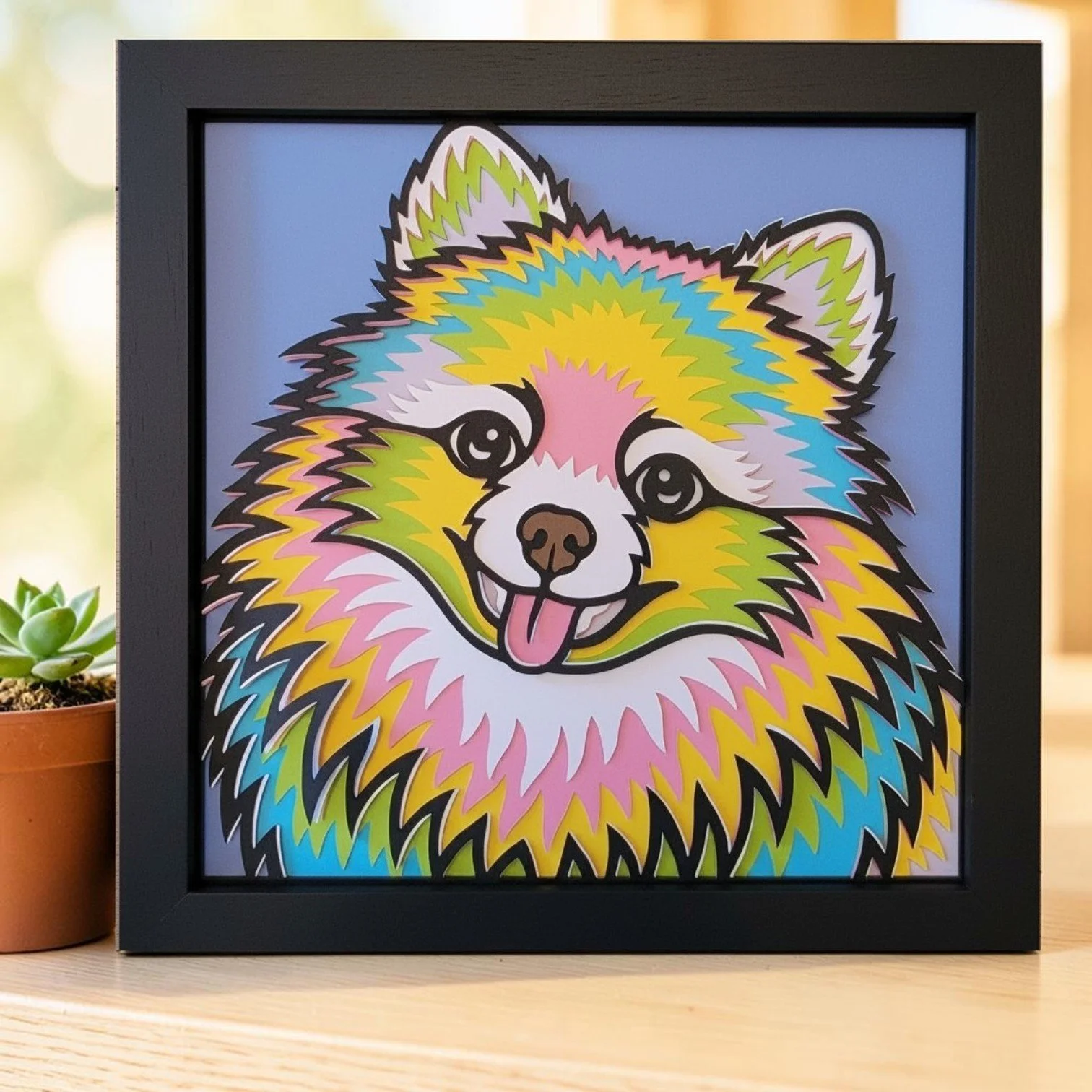 Pomeranian Black Frame with Background.jpg