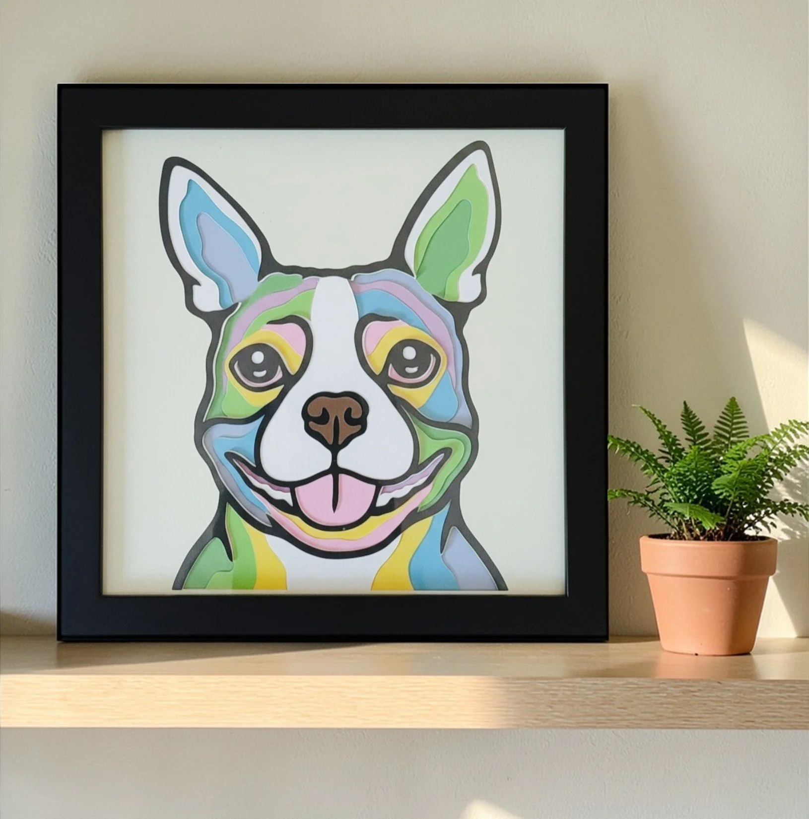 BOSTON TERRIER BLACK WITH PLANT (1).jpg