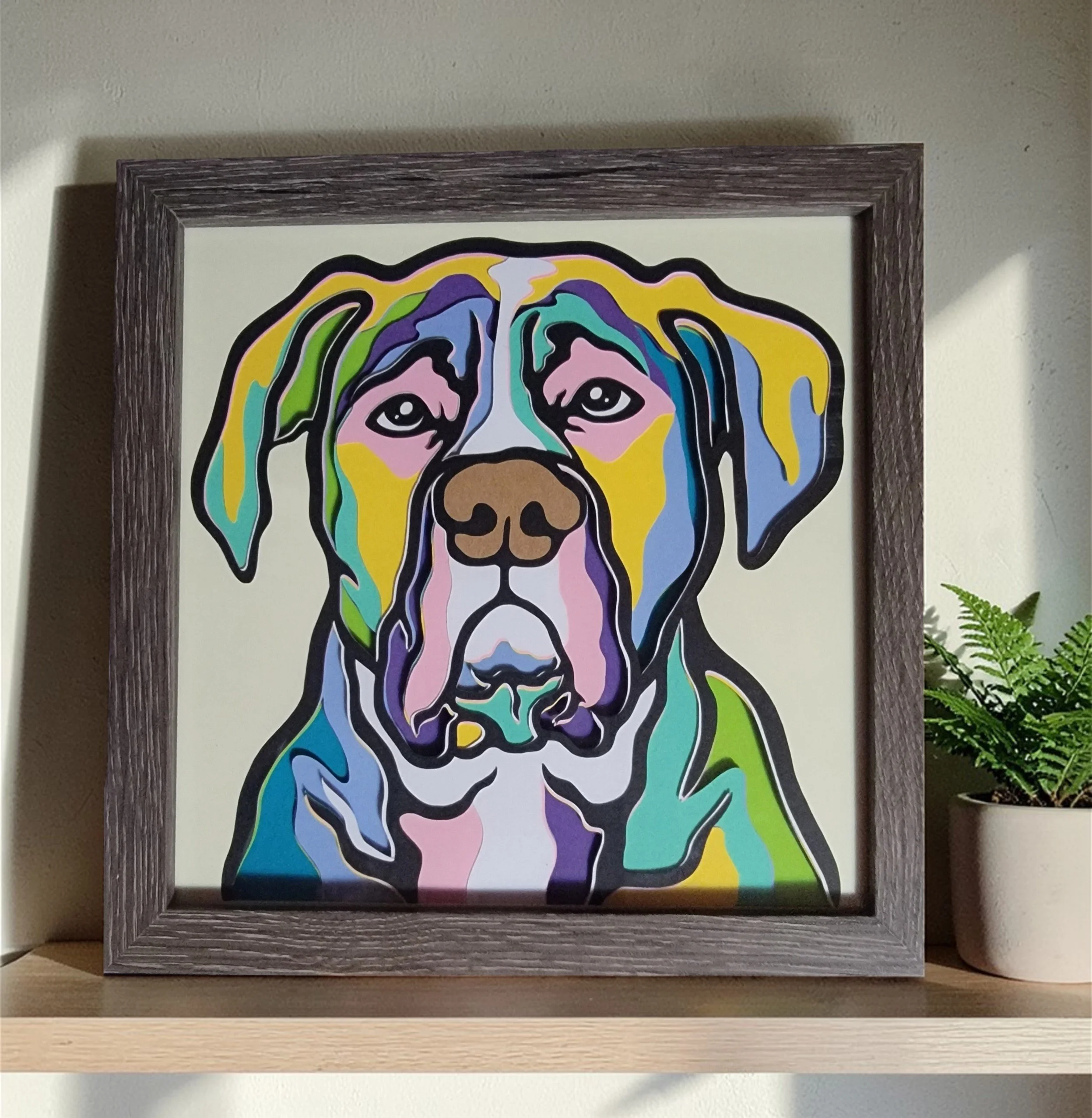 BULL MASTIFF GREY FRAME WITH PLANT.jpg