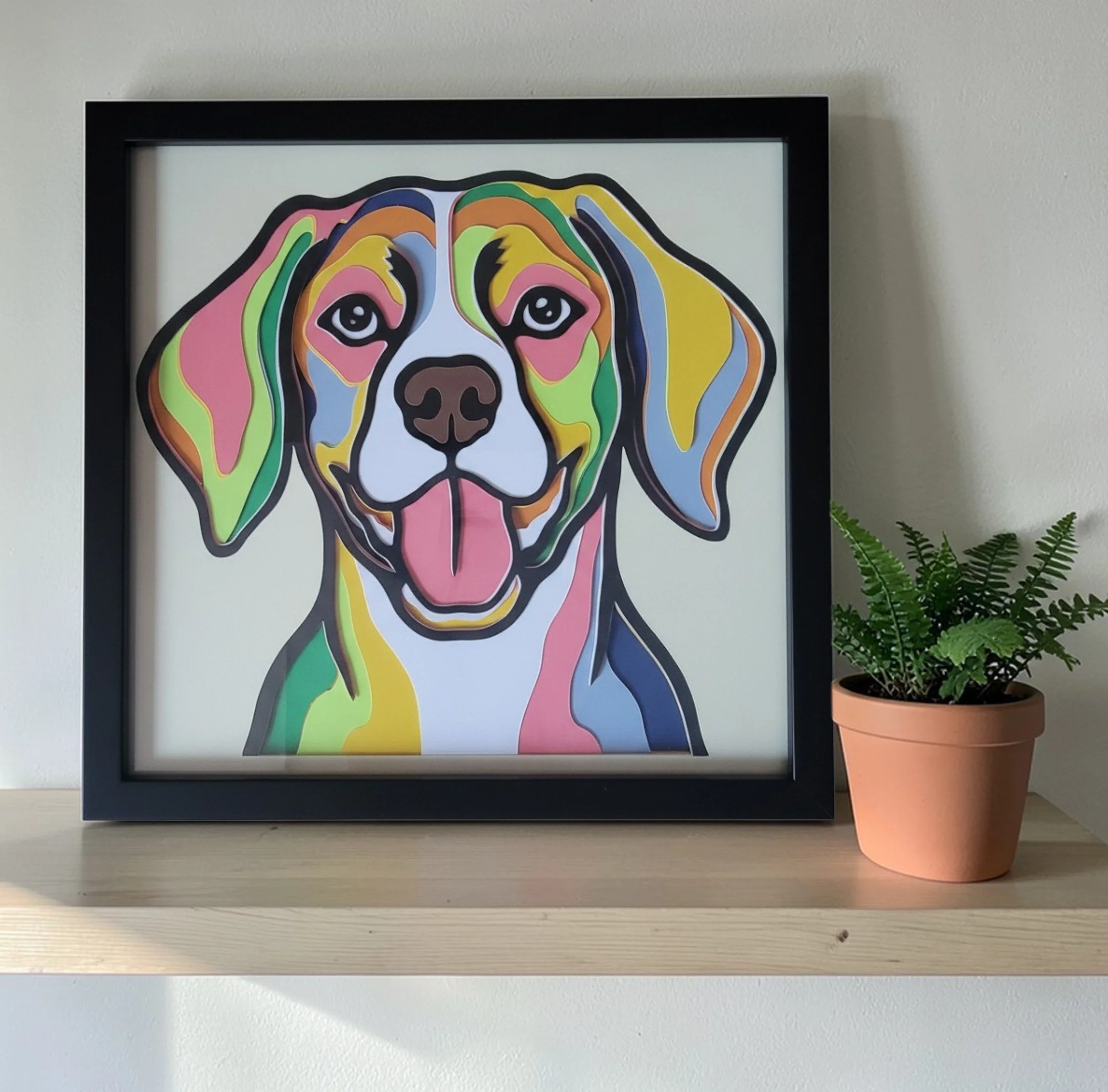 BEAGLE BLACK FRAME WITH PLANTS.jpg