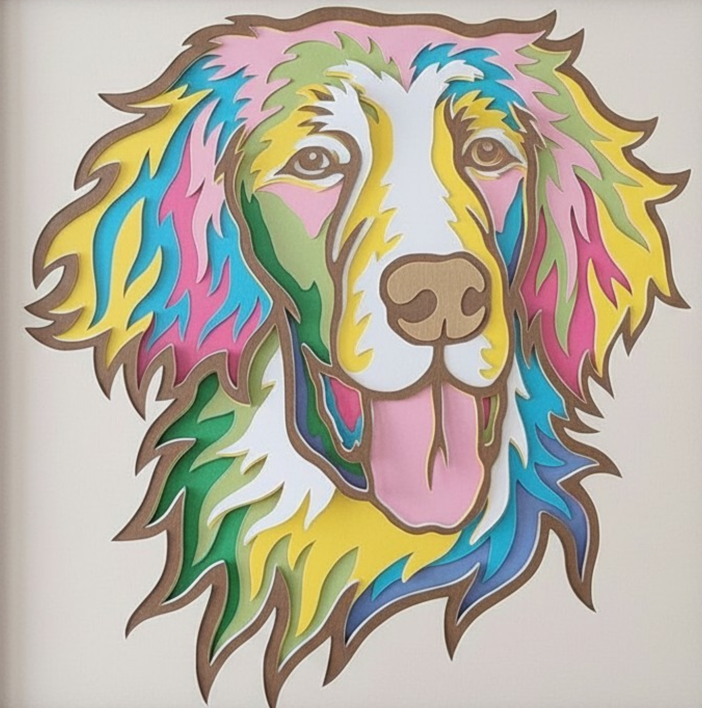 Flat Coated Retriever Unframed.png