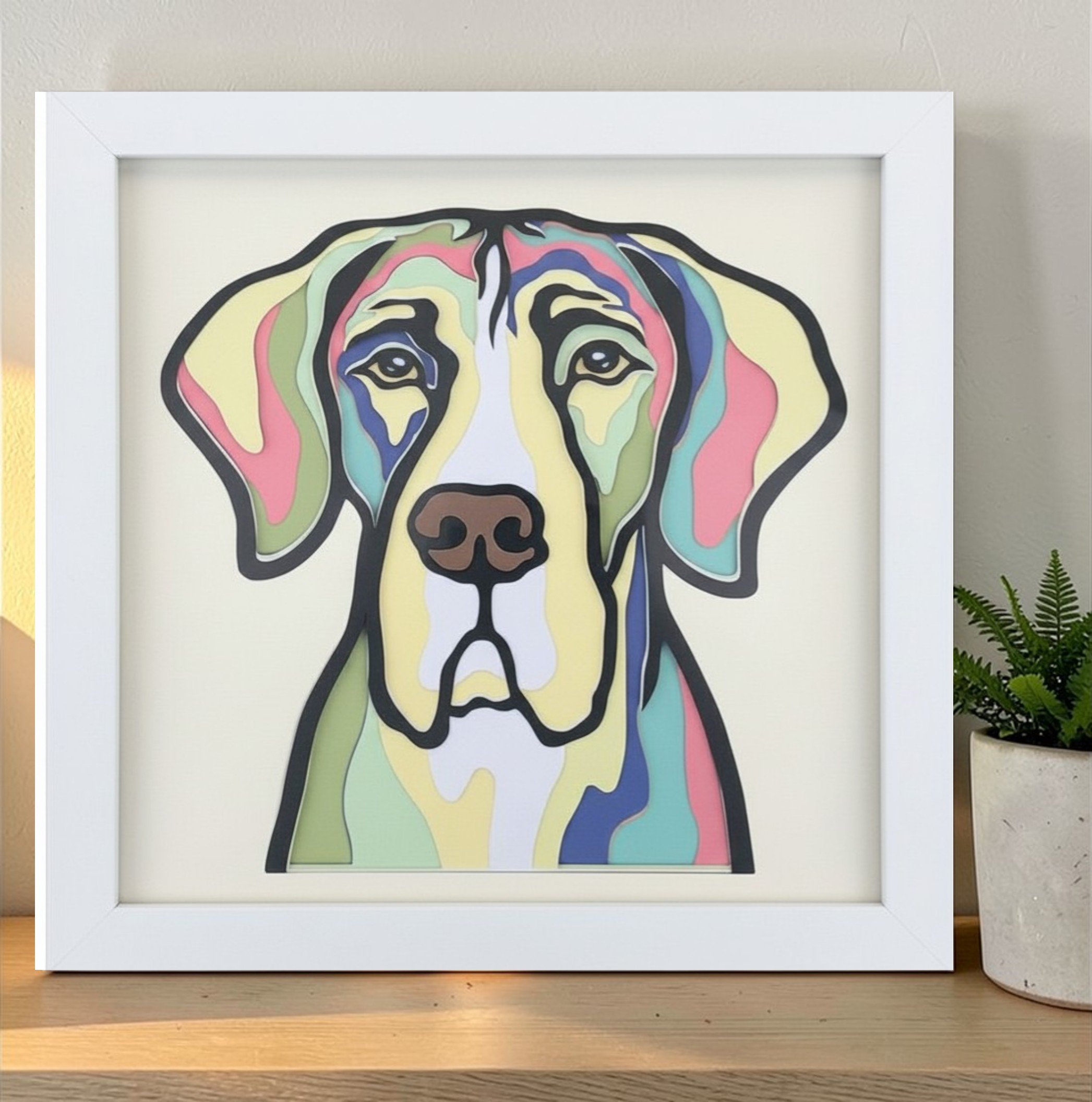 GREAT DANE WHITE FRAME WITH PLANT.jpg
