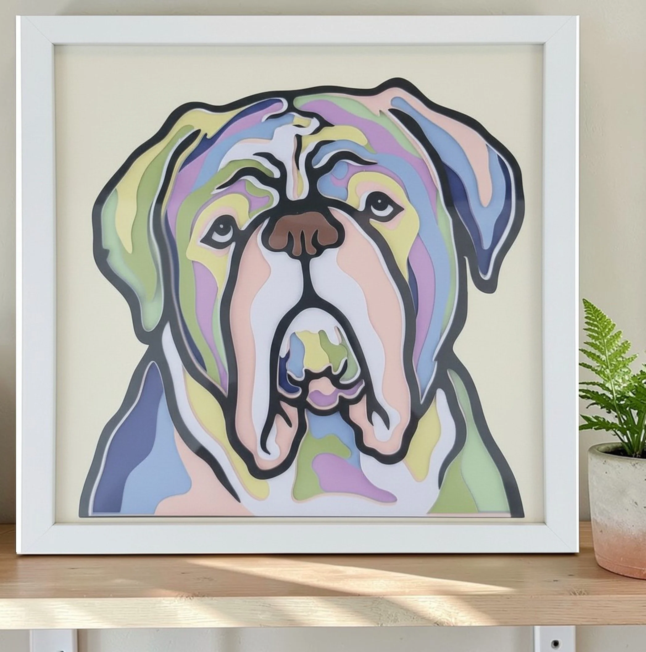 FRENCH MASTIFF WHITE FRAME WITH PLANT.jpg