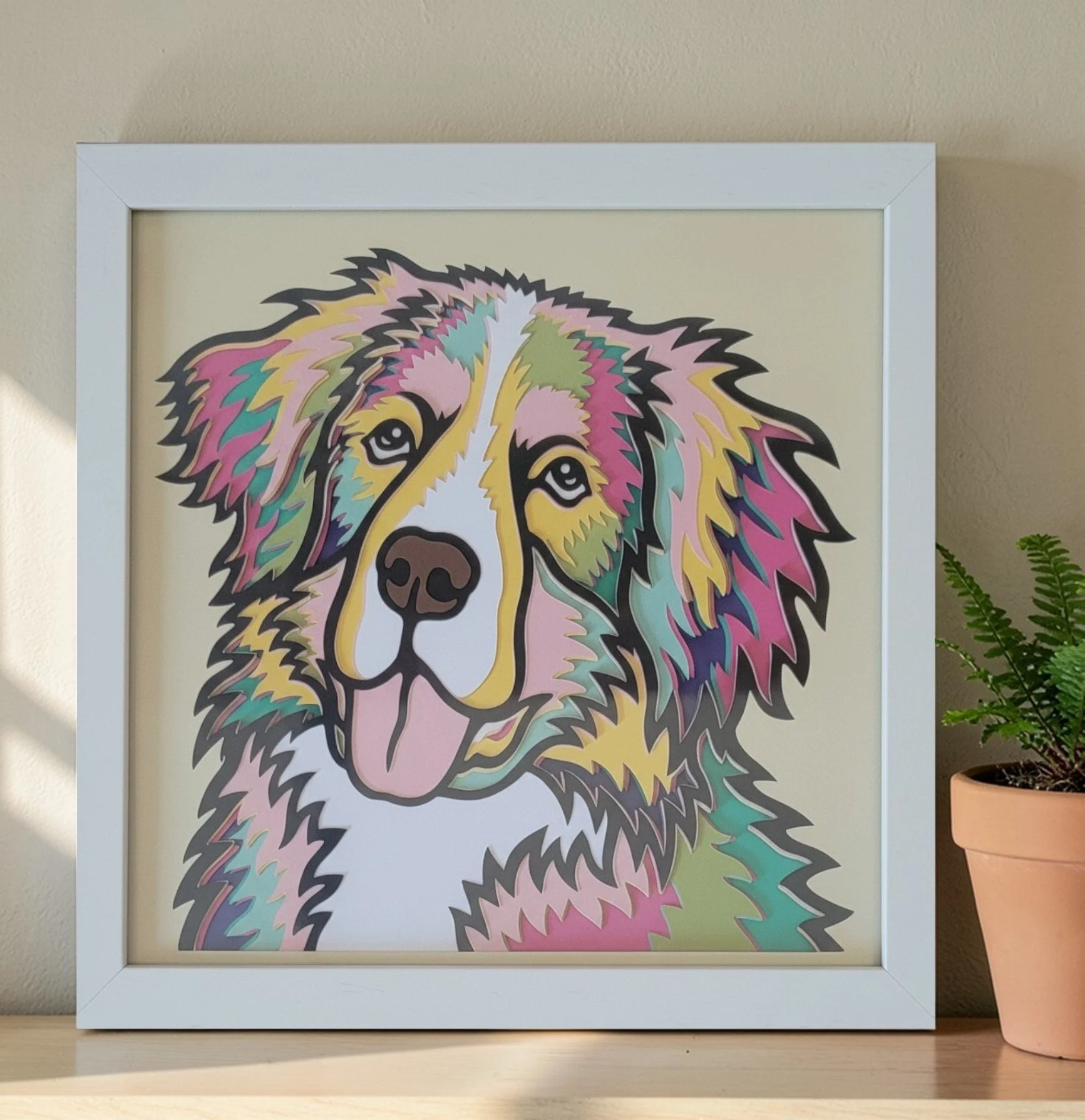 BERNESE MOUNTAIN WHITE FRAME WITH PLANT.jpg