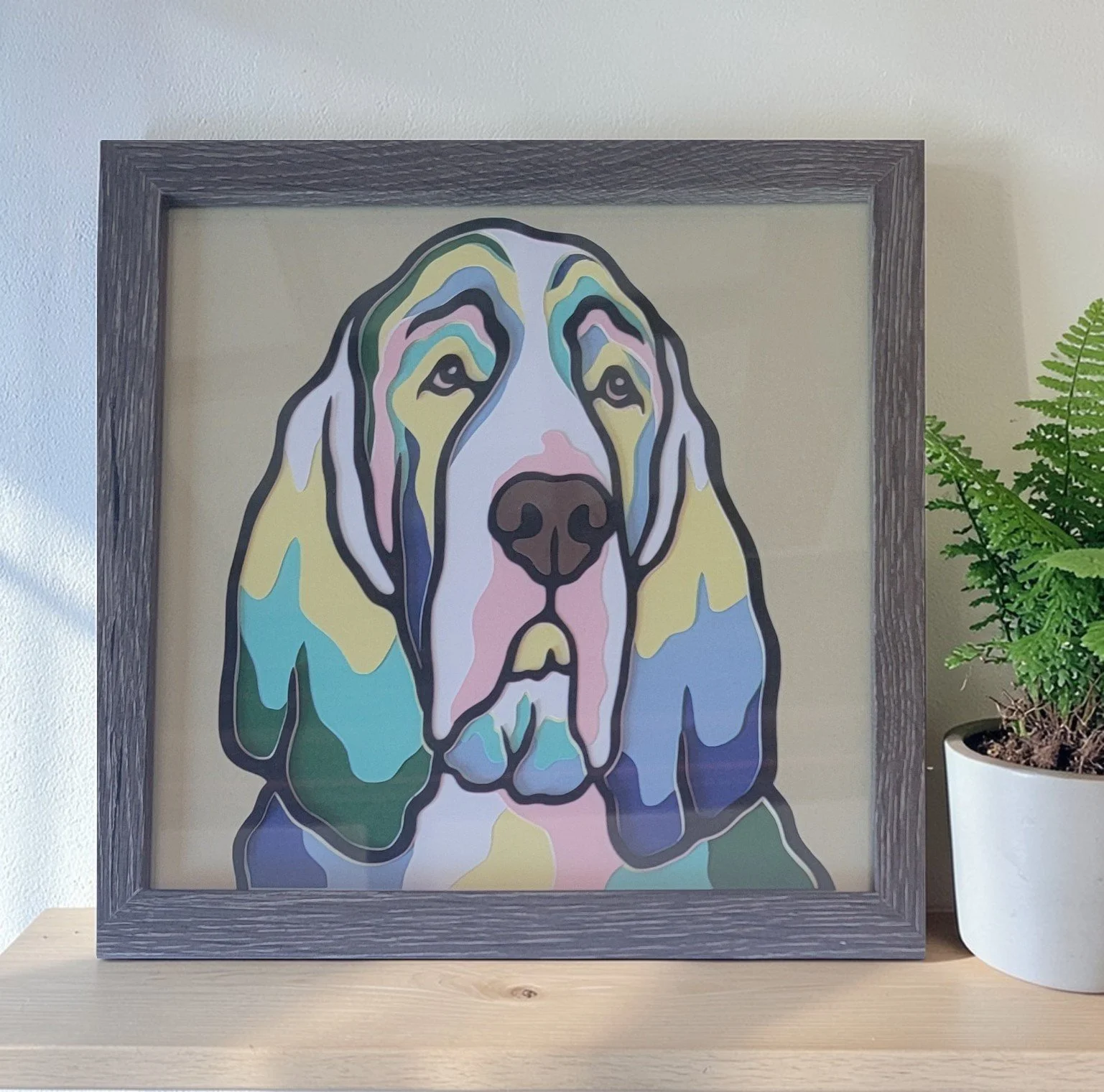 BLOOD HOUND GREY FRAME WITH PLANT.jpg