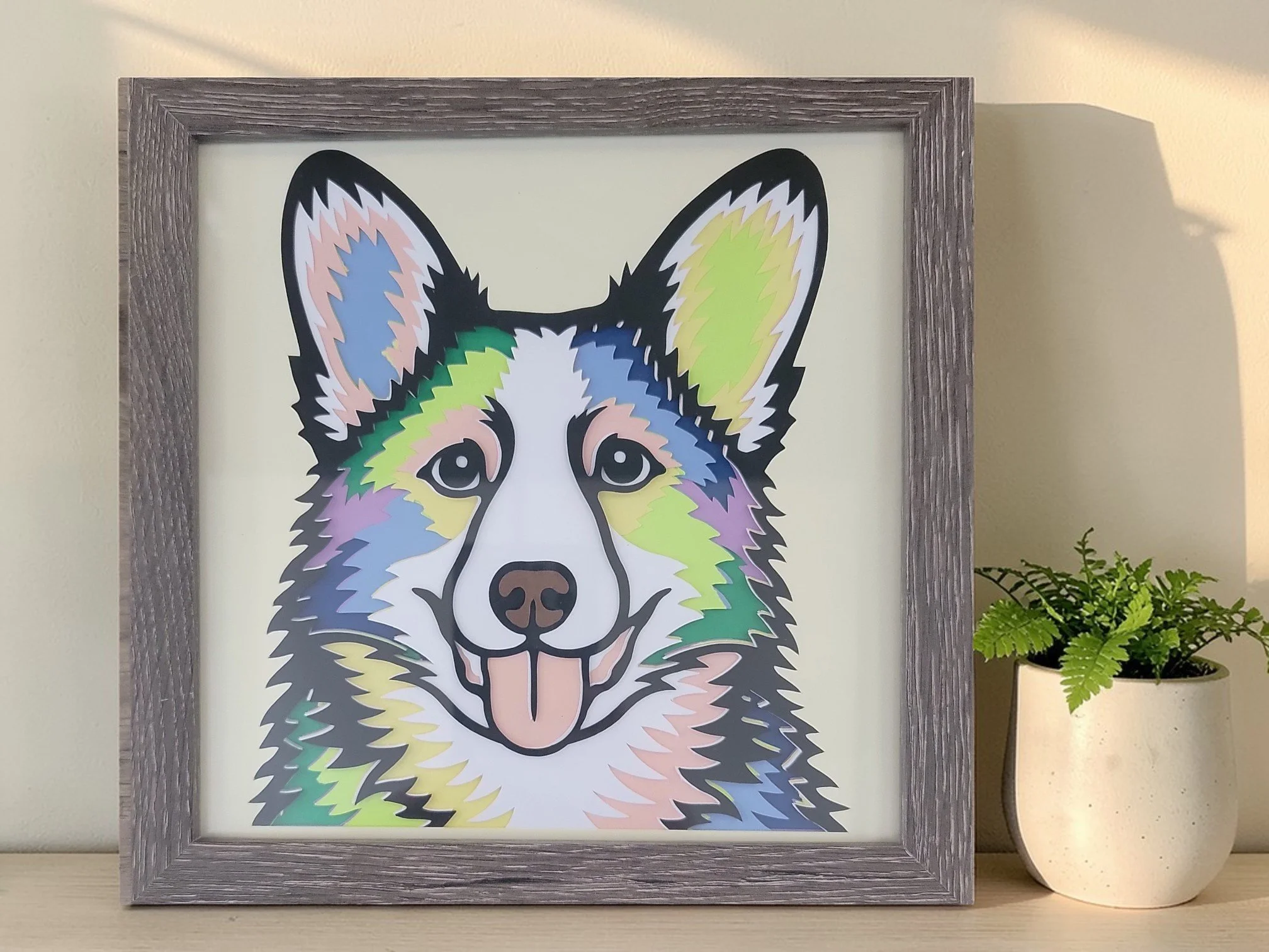 CORGI GREY FRAME WITH PLANT.jpg