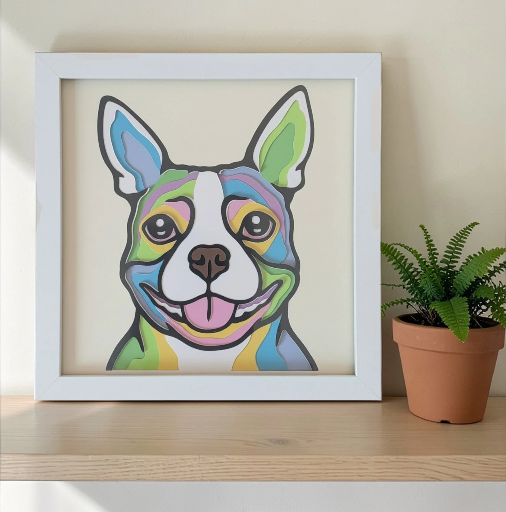 BOSTON TERRIER WHITE WITH PLANT.jpg