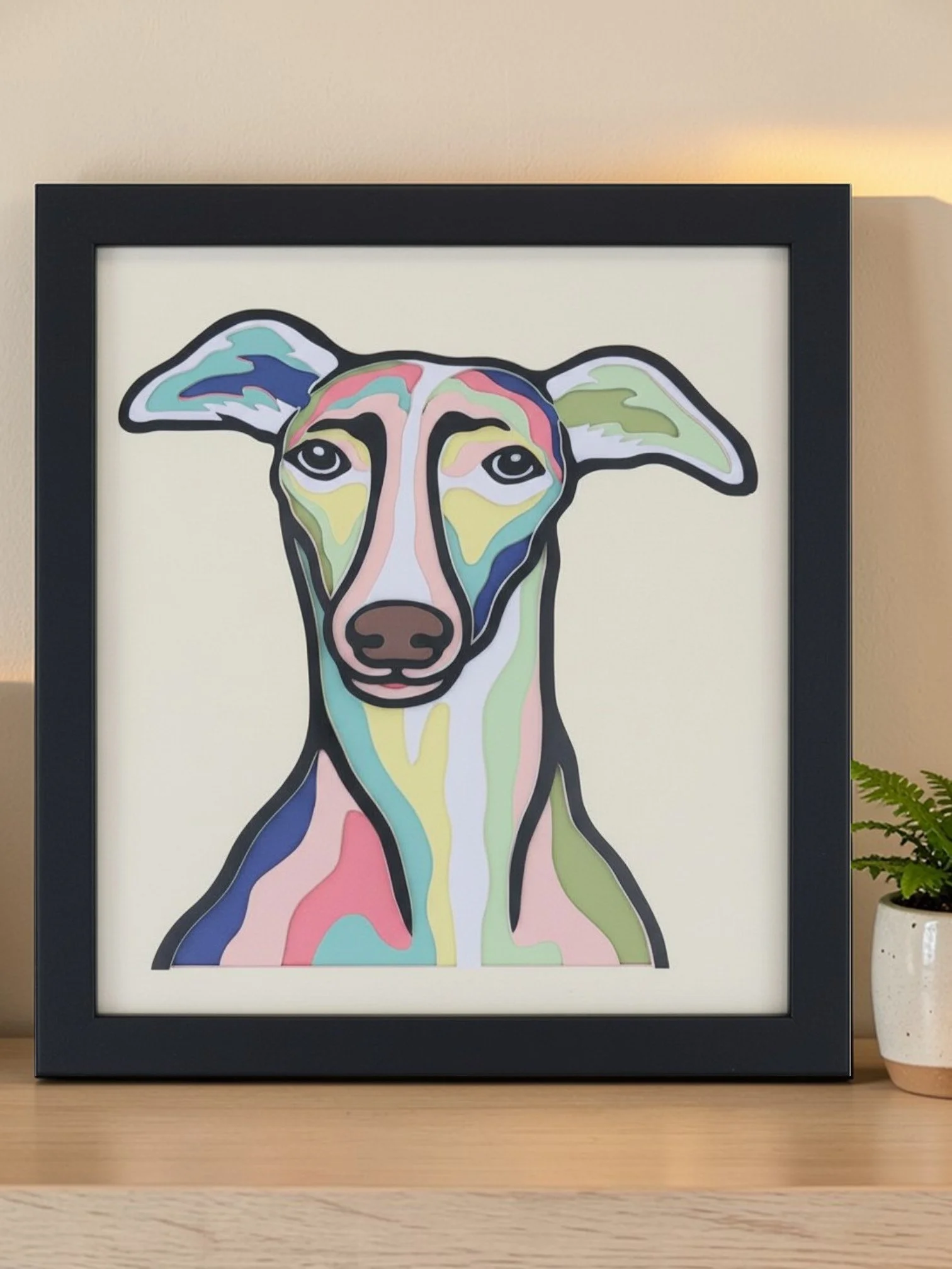 GREYHOUND BLACK FRAME WITH PLANT.jpg