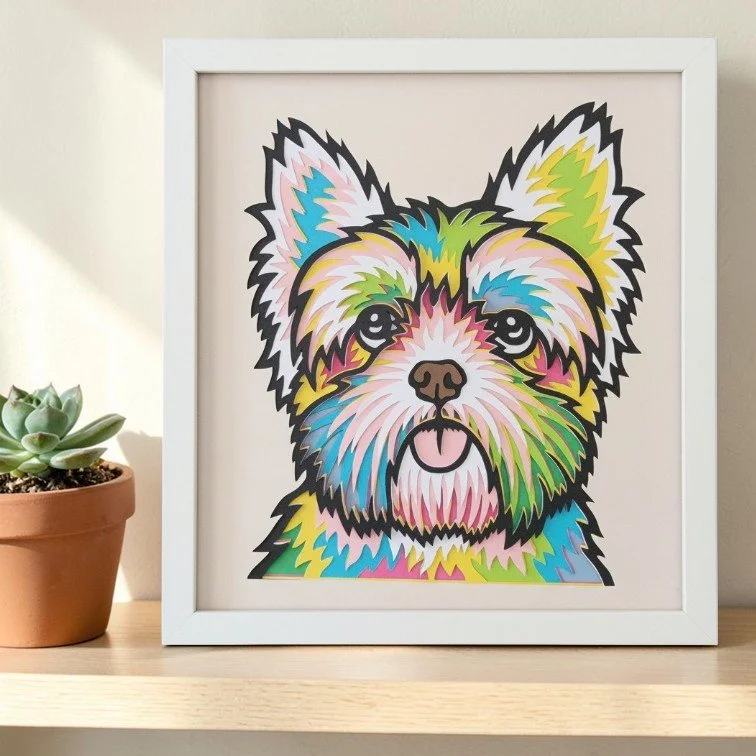 Yorkshire Terrier White Frame Background.jpg
