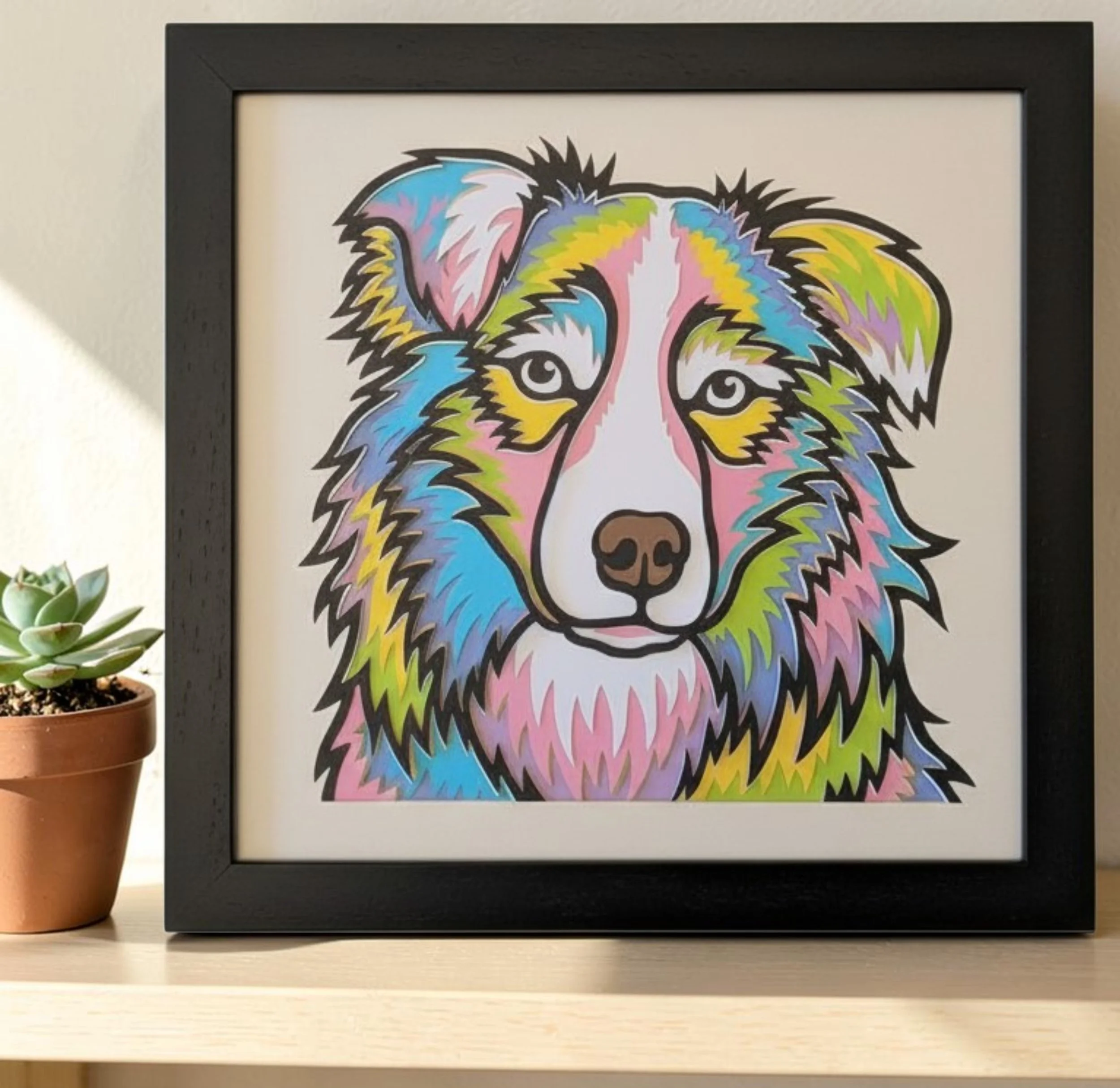 Australian Shepherd Black Frame with Background.jpg
