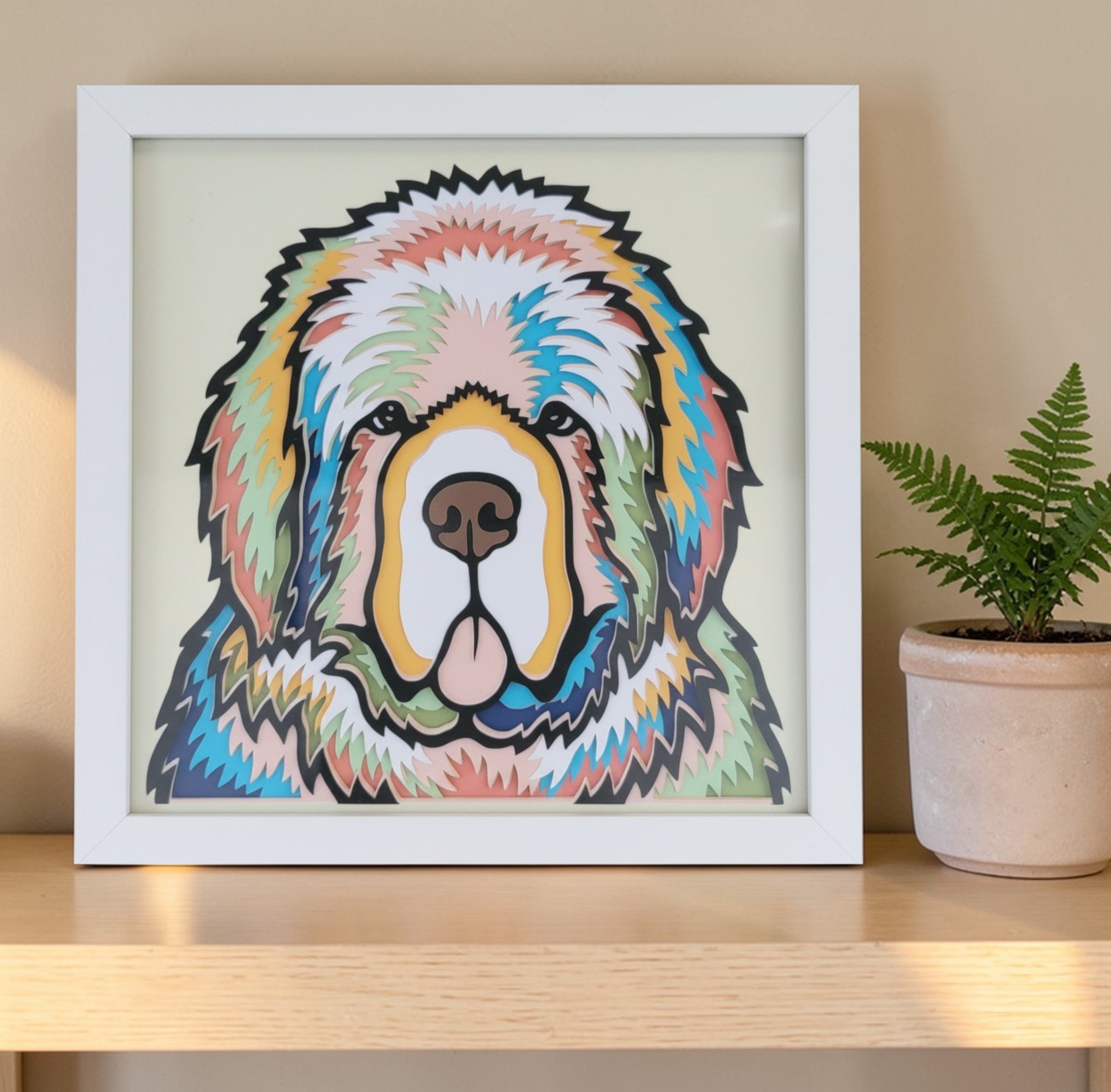 NEWFOUNDLAND WHITE FRAMEWITH PLANT.jpg