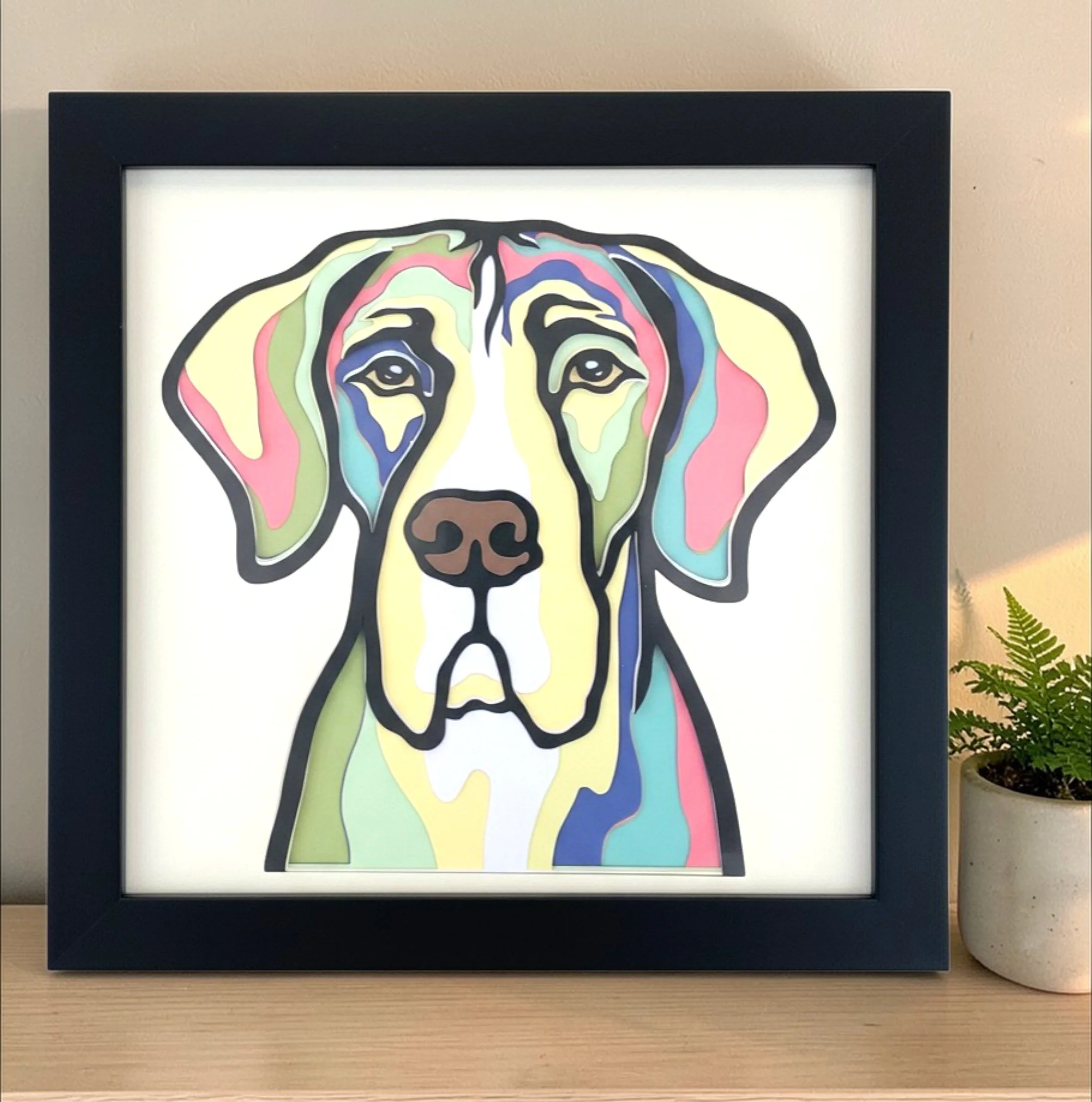 GREAT DANE BLACK FRAME WITH PLANT.jpg