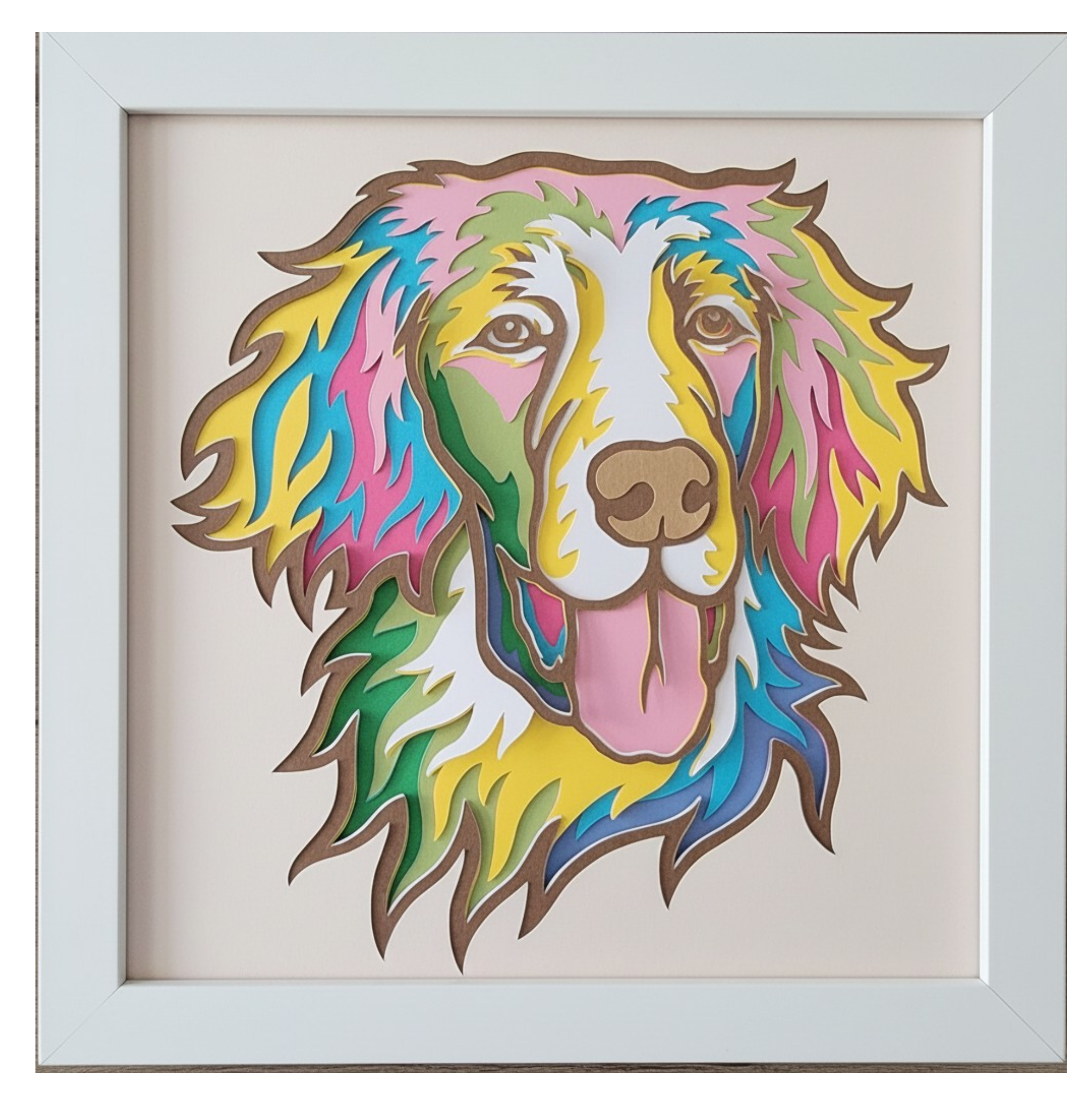 Flat Coated Retriever White Frame.png