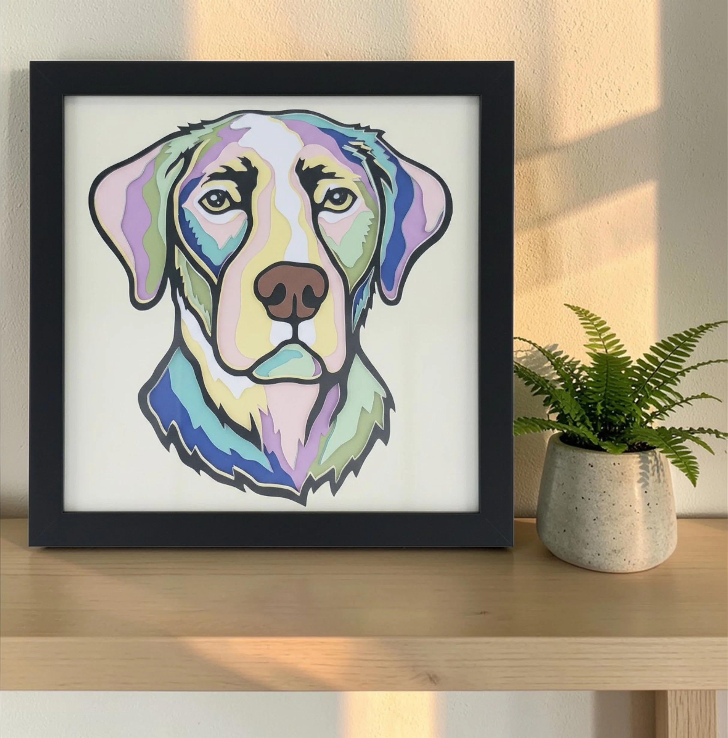 LABRADOR BLACK FRAME WITH PLANT.jpg