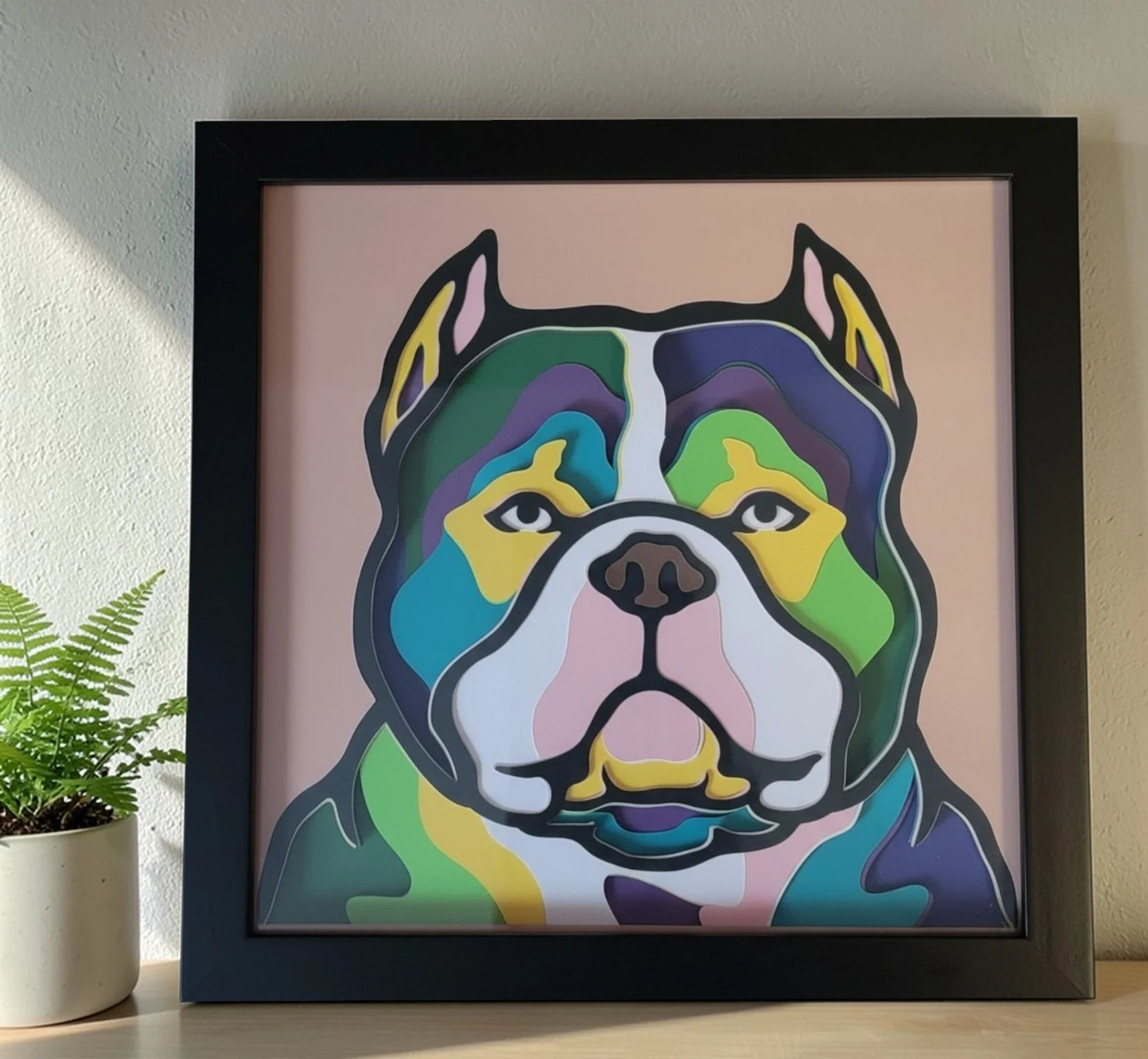 AMERICAN BULLY BLACK FRAME WITH PLANT.jpg
