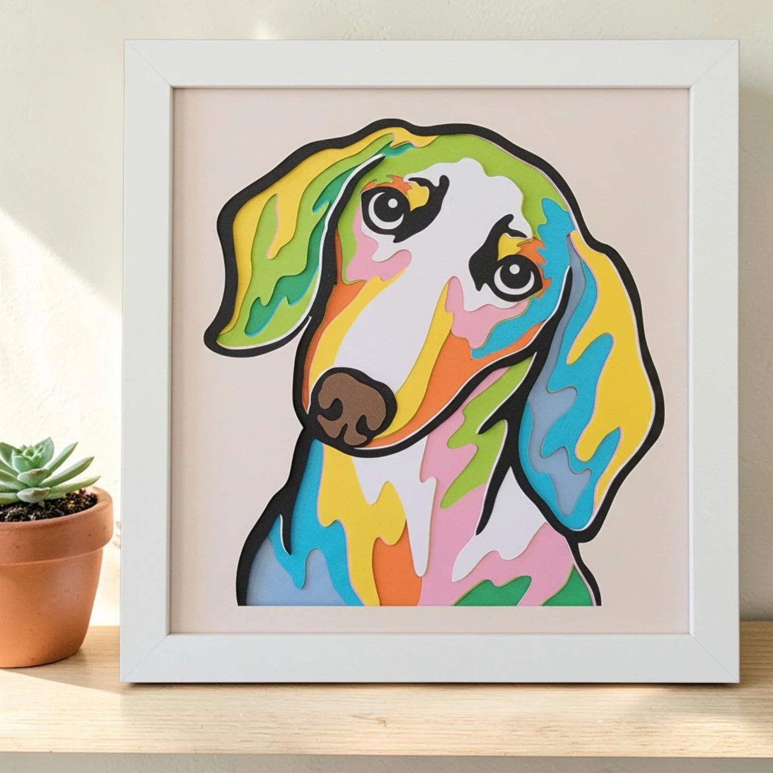 Daschshund White Frame with background.jpg