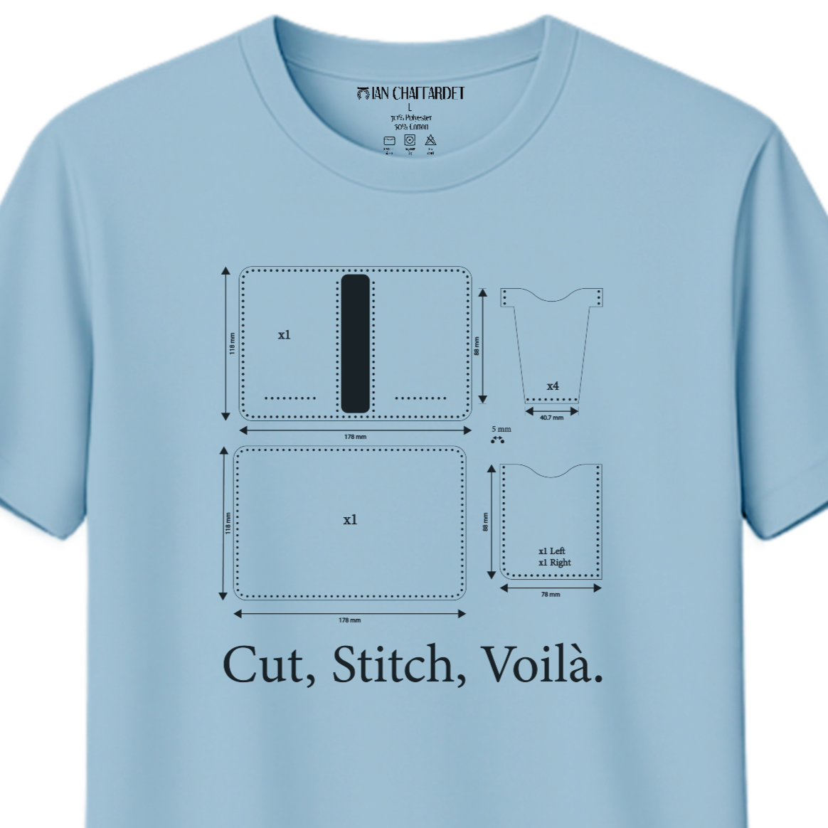 White shirt with Wallet Pattern Print