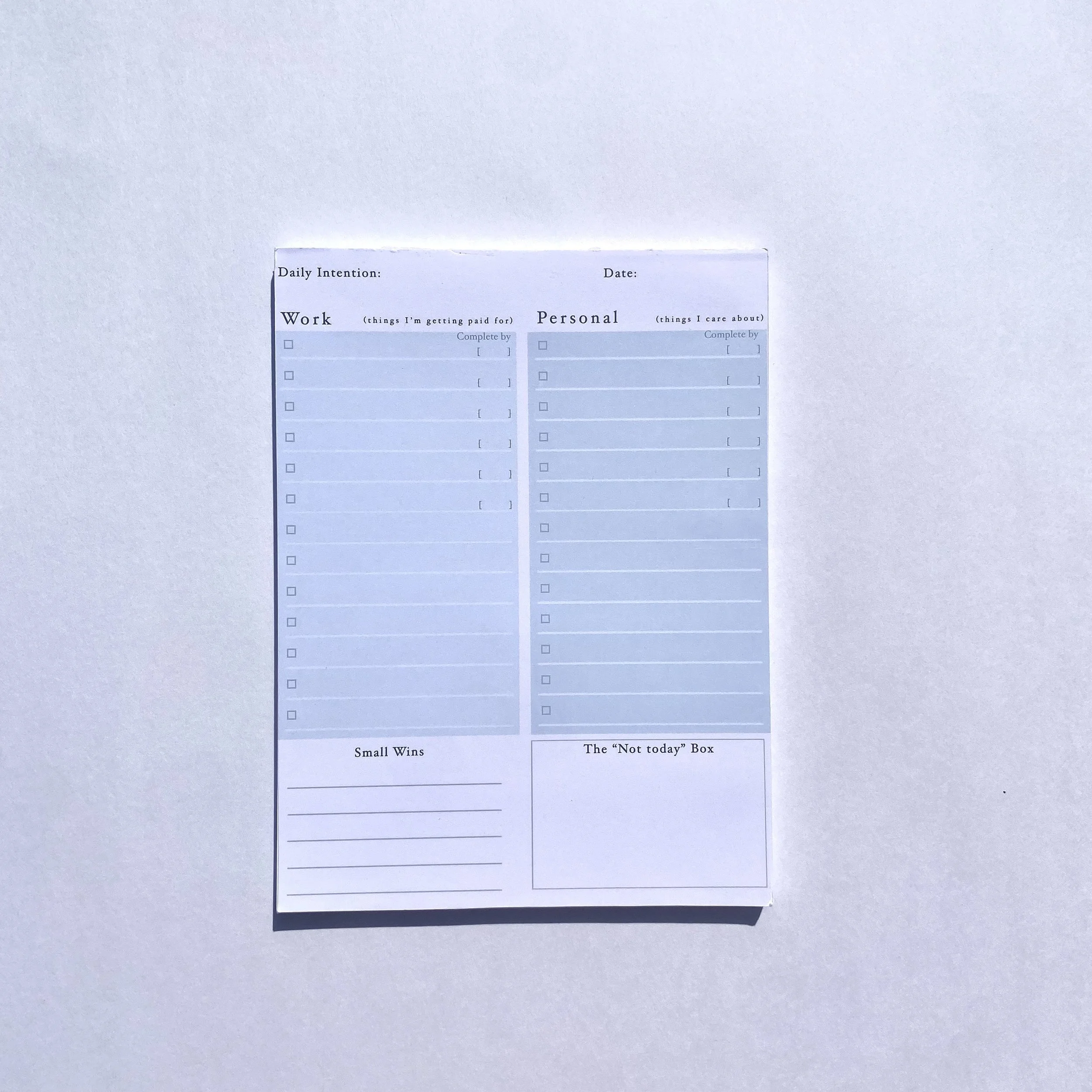 Work/Life Notepad