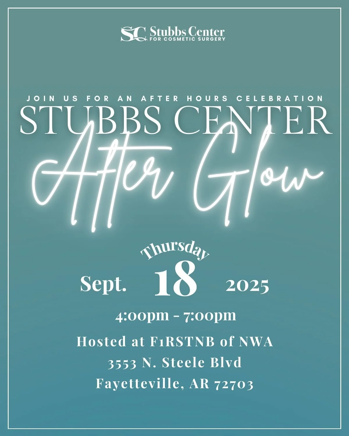 We’re a week away! Join us next Thursday for Stubbs Center’s after hours celebration, The After Glow — an evening full of beauty, community, and excitement!
Swipe to see everything we have planned — from raffles and giveaway
