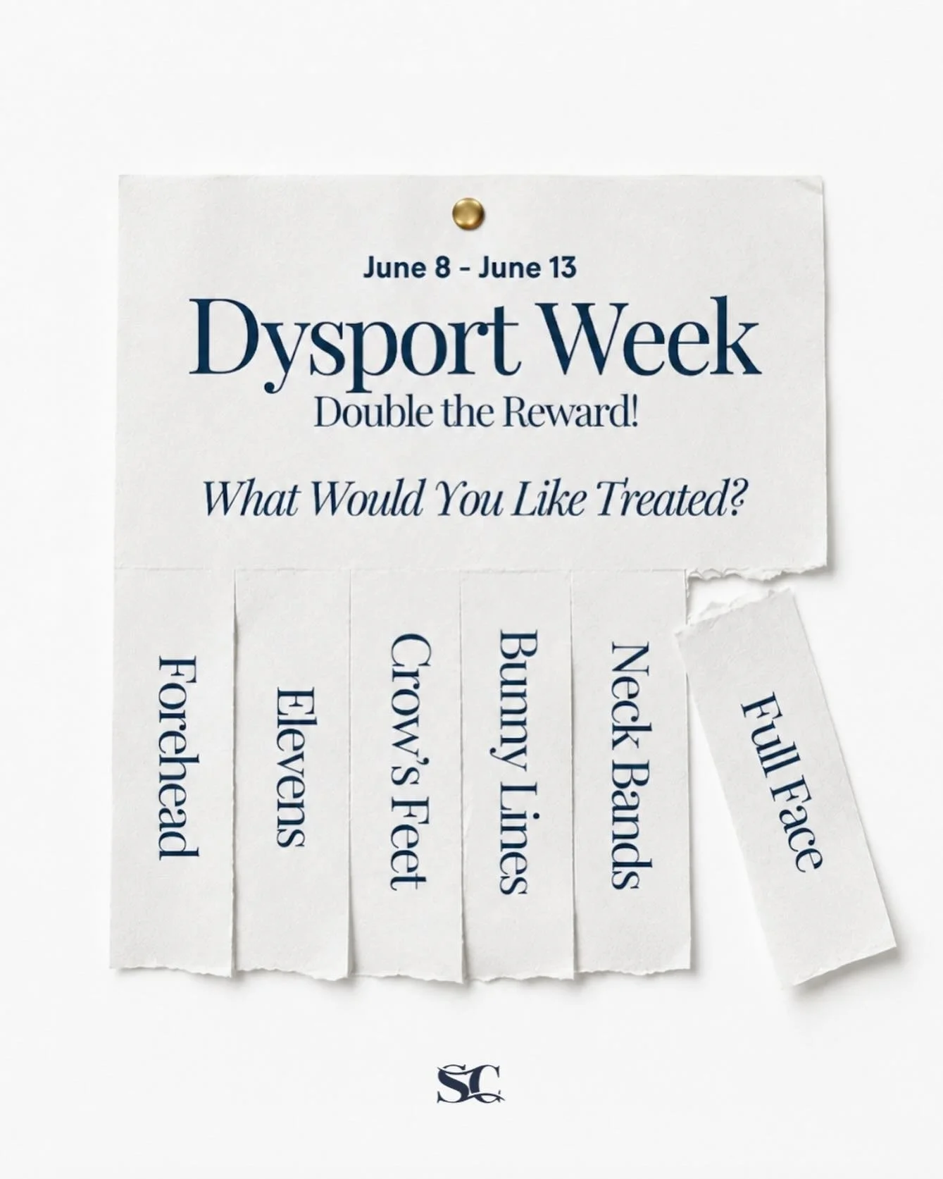 Mark your calendars because Dysport Week is next week! 📆

June 8-13, redeem your ASPIRE Galderma Rewards points on qualifying Dysport treatments and receive DOUBLE the reward value at checkout! 

To qualify: 
- Treatment must be received June 8-13
-