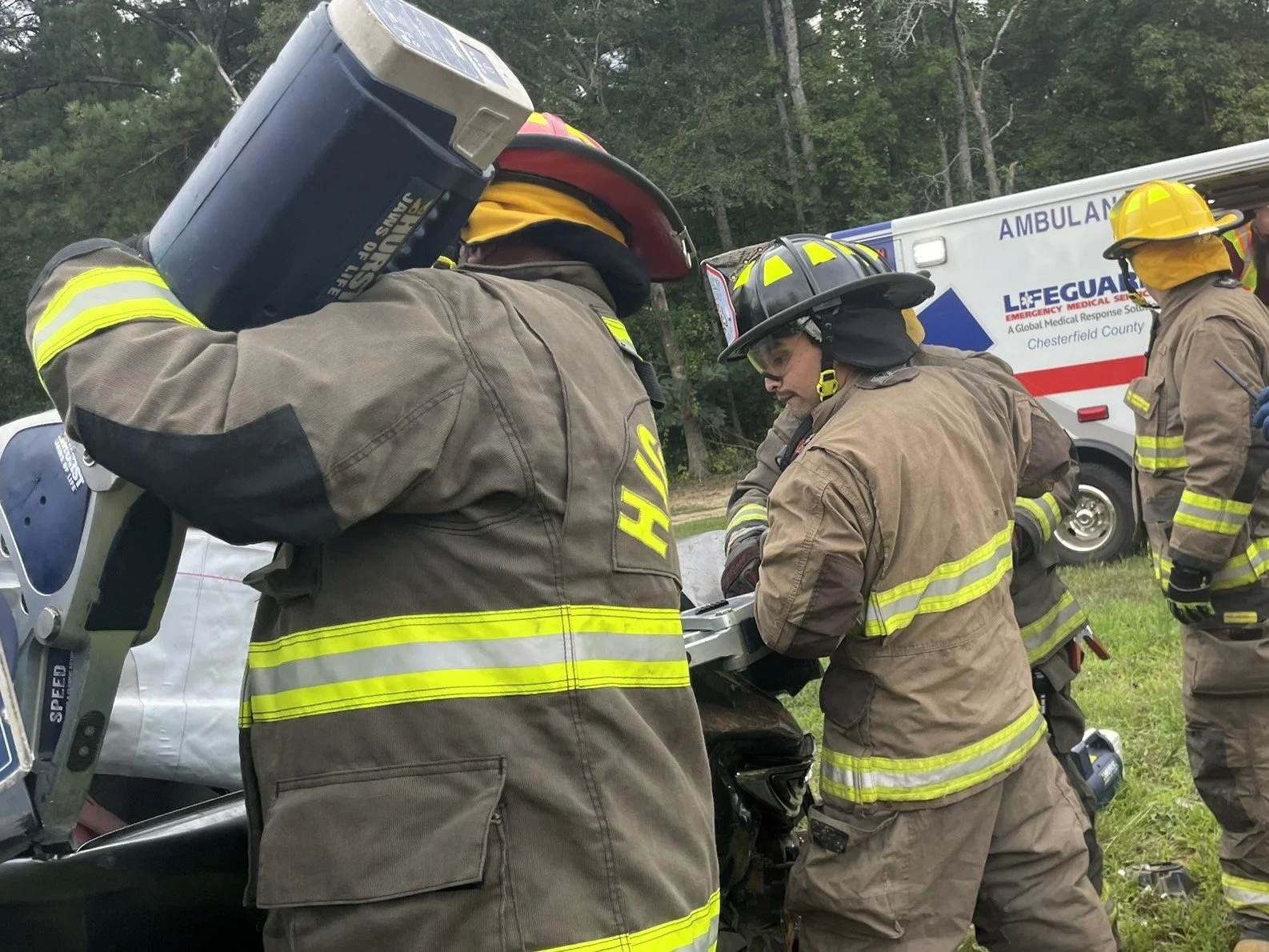 Roll Over Crash With Entrapment